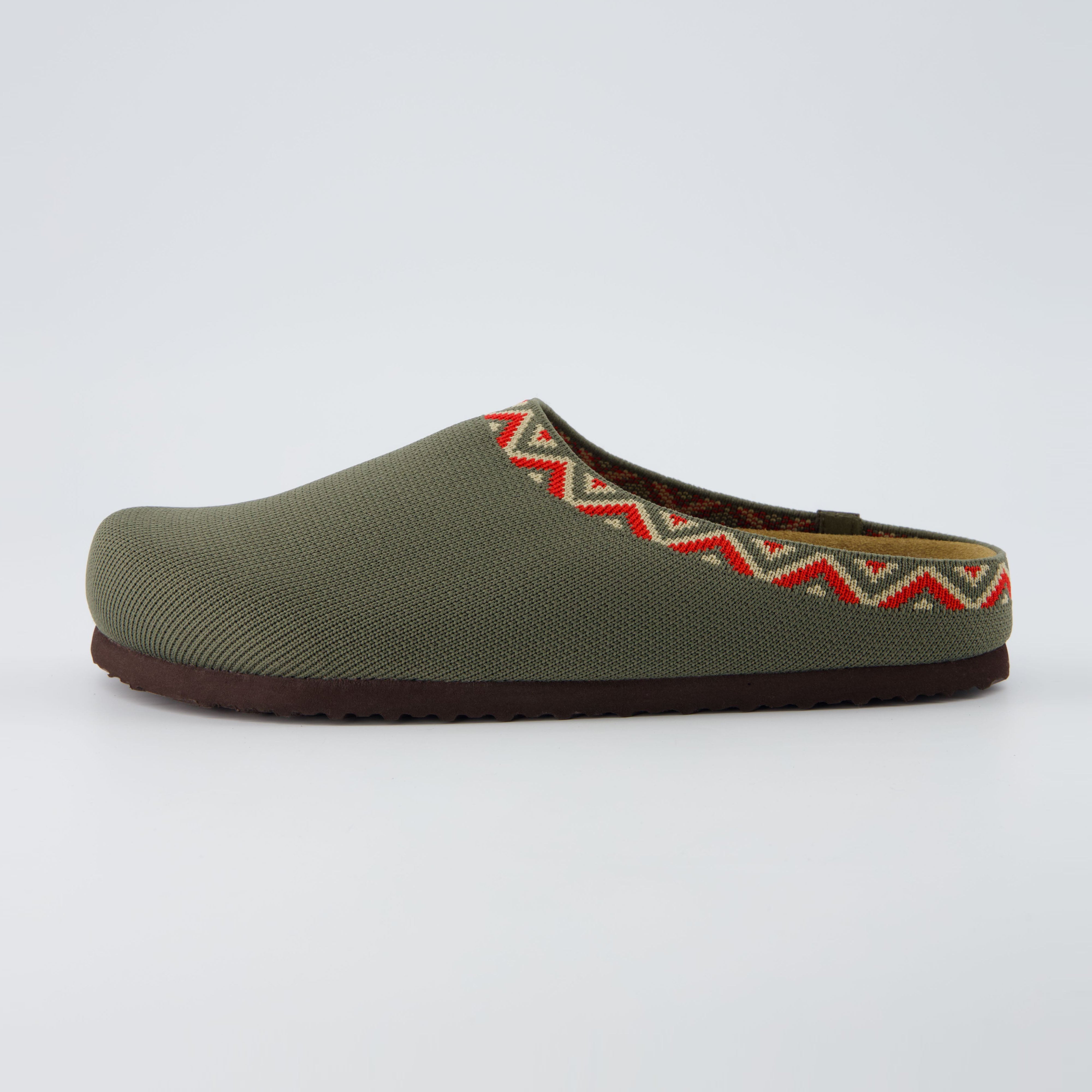 Swiss Knit Cork Footbed Clog Olive