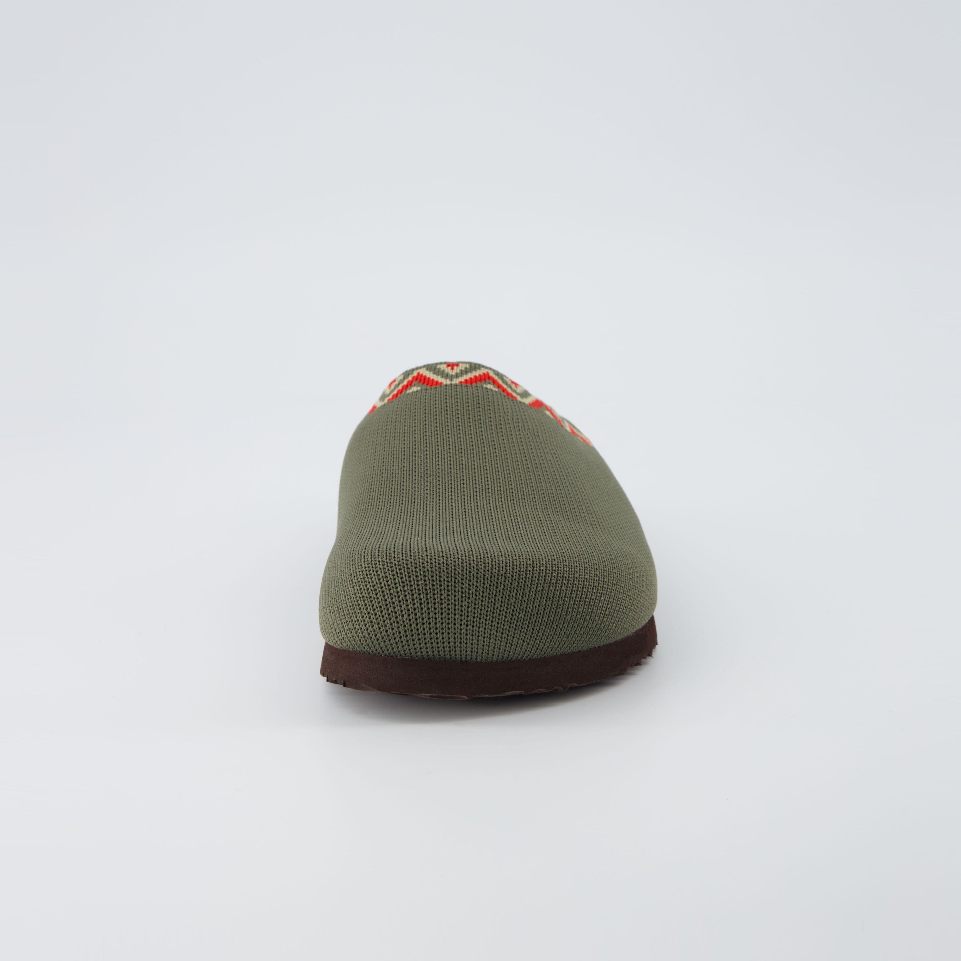 Swiss Knit Cork Footbed Clog Olive