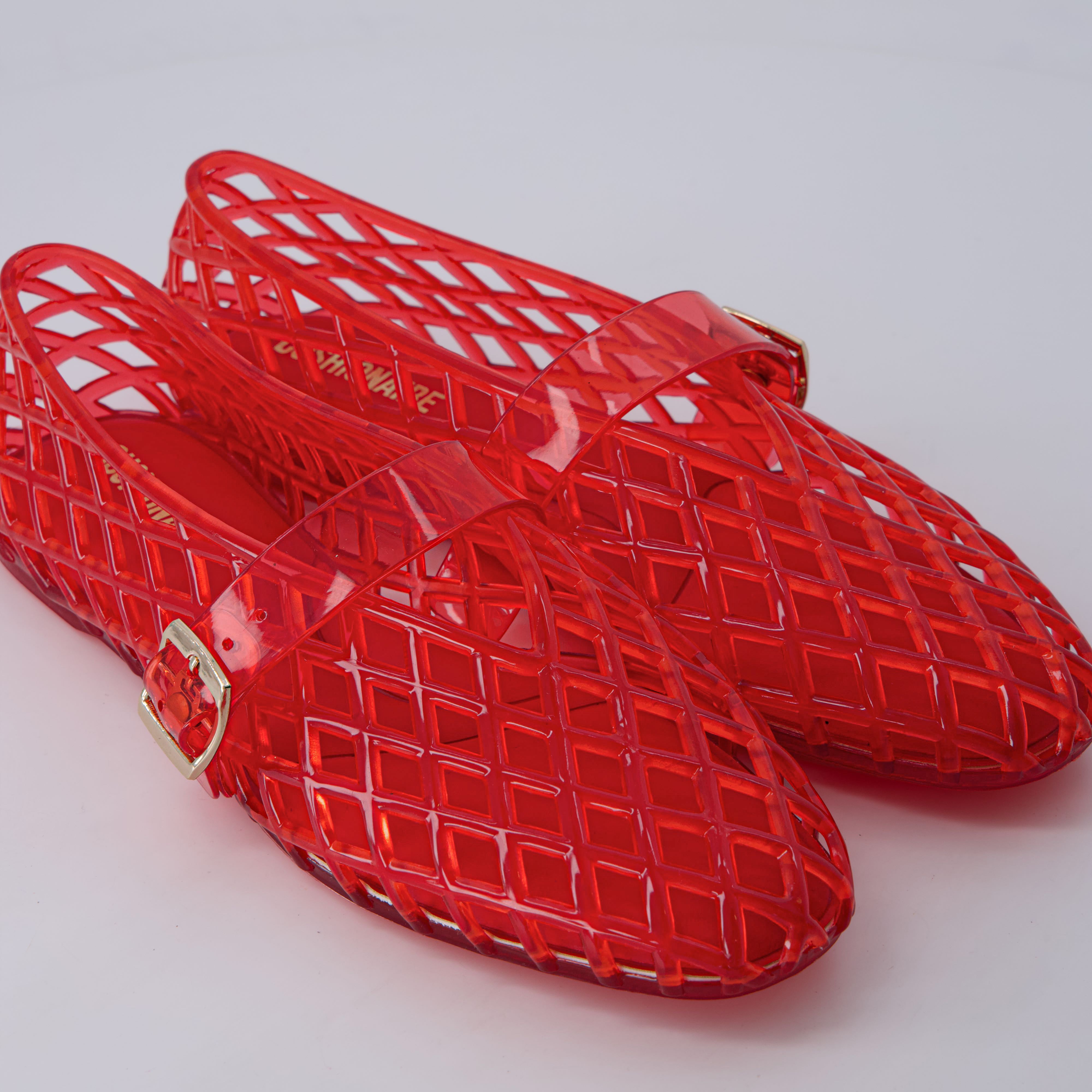 Syrup Jelly Mary Jane Flats Red Medium