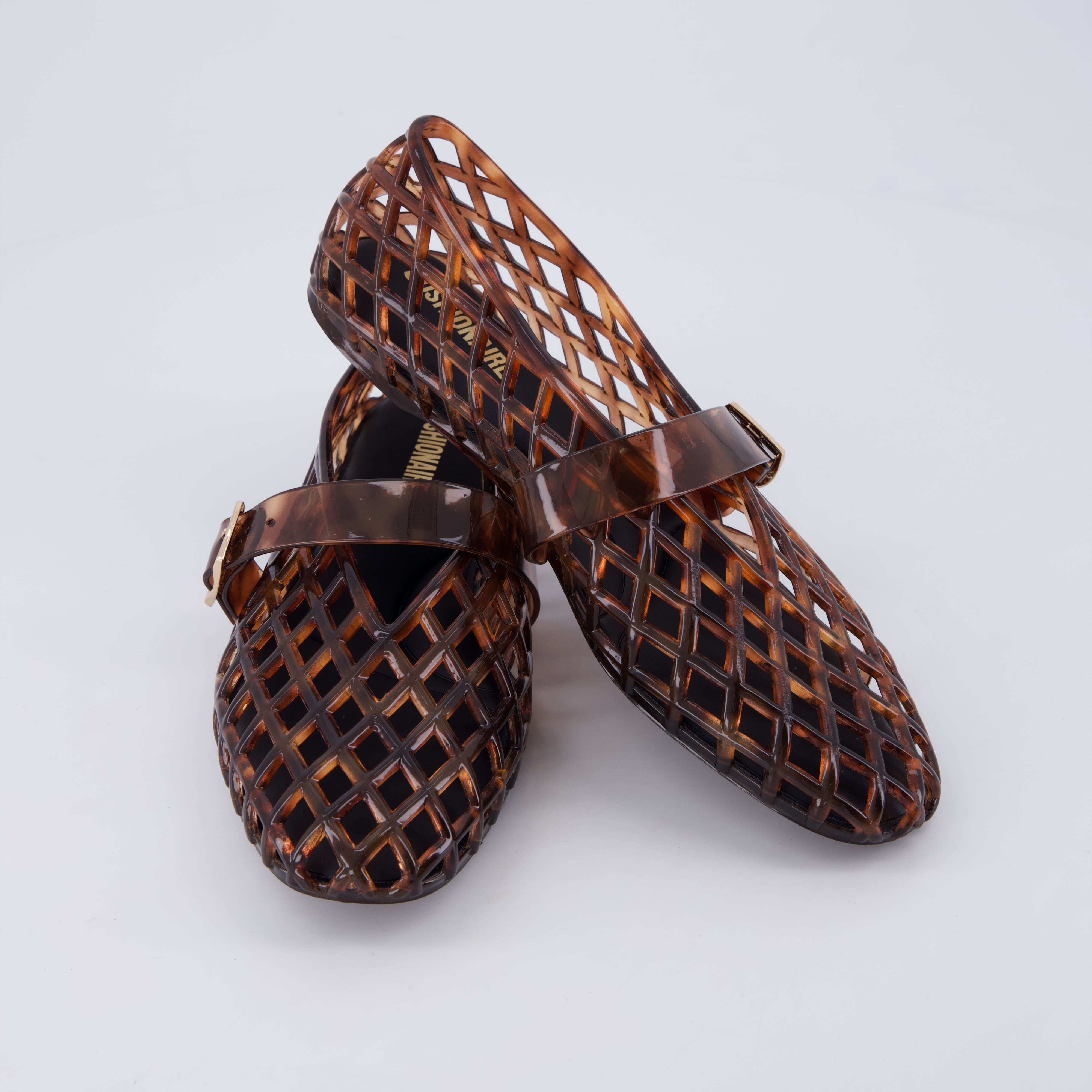 Syrup Jelly Mary Jane Flats Tortoise Medium