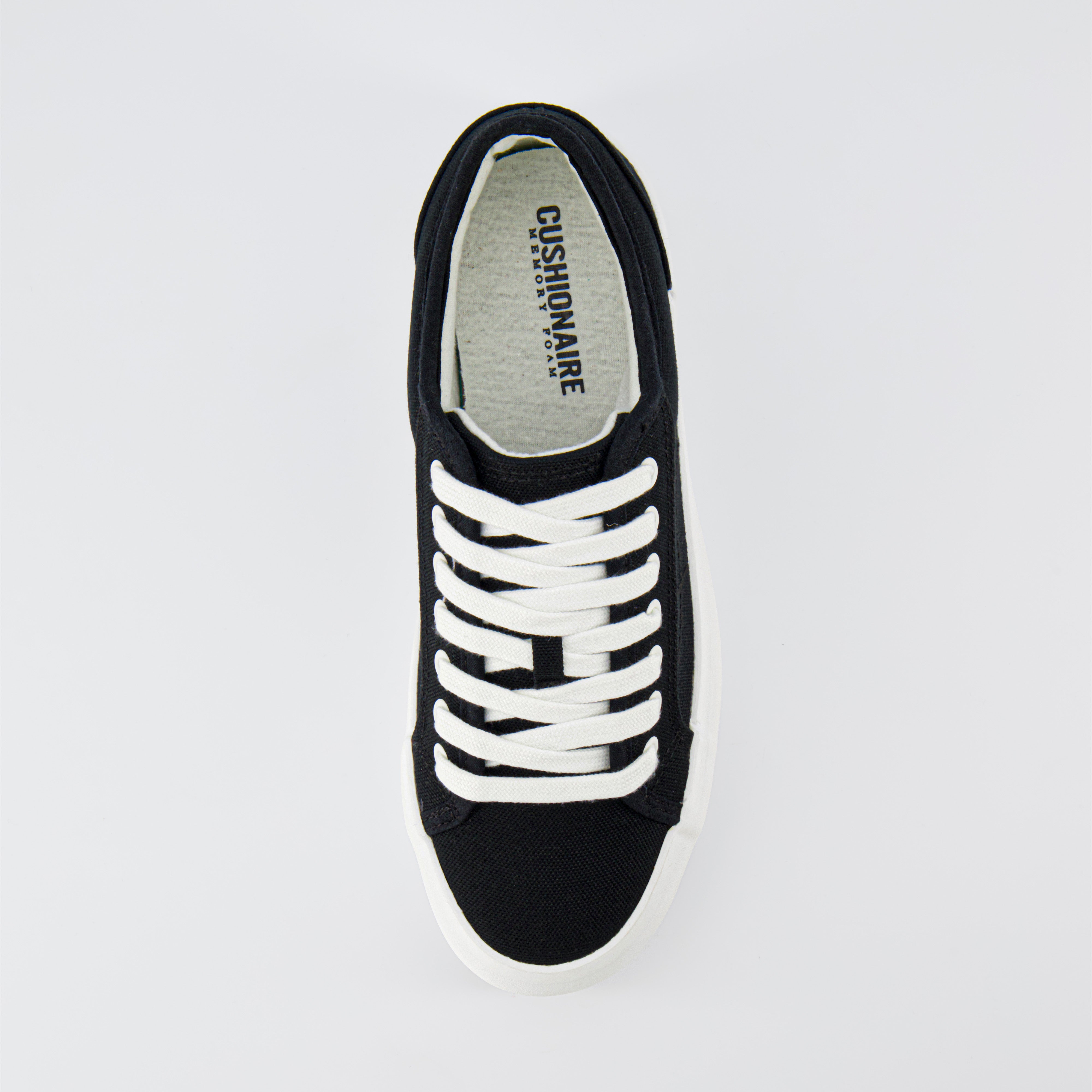 Tag Low Top Canvas Sneaker Black