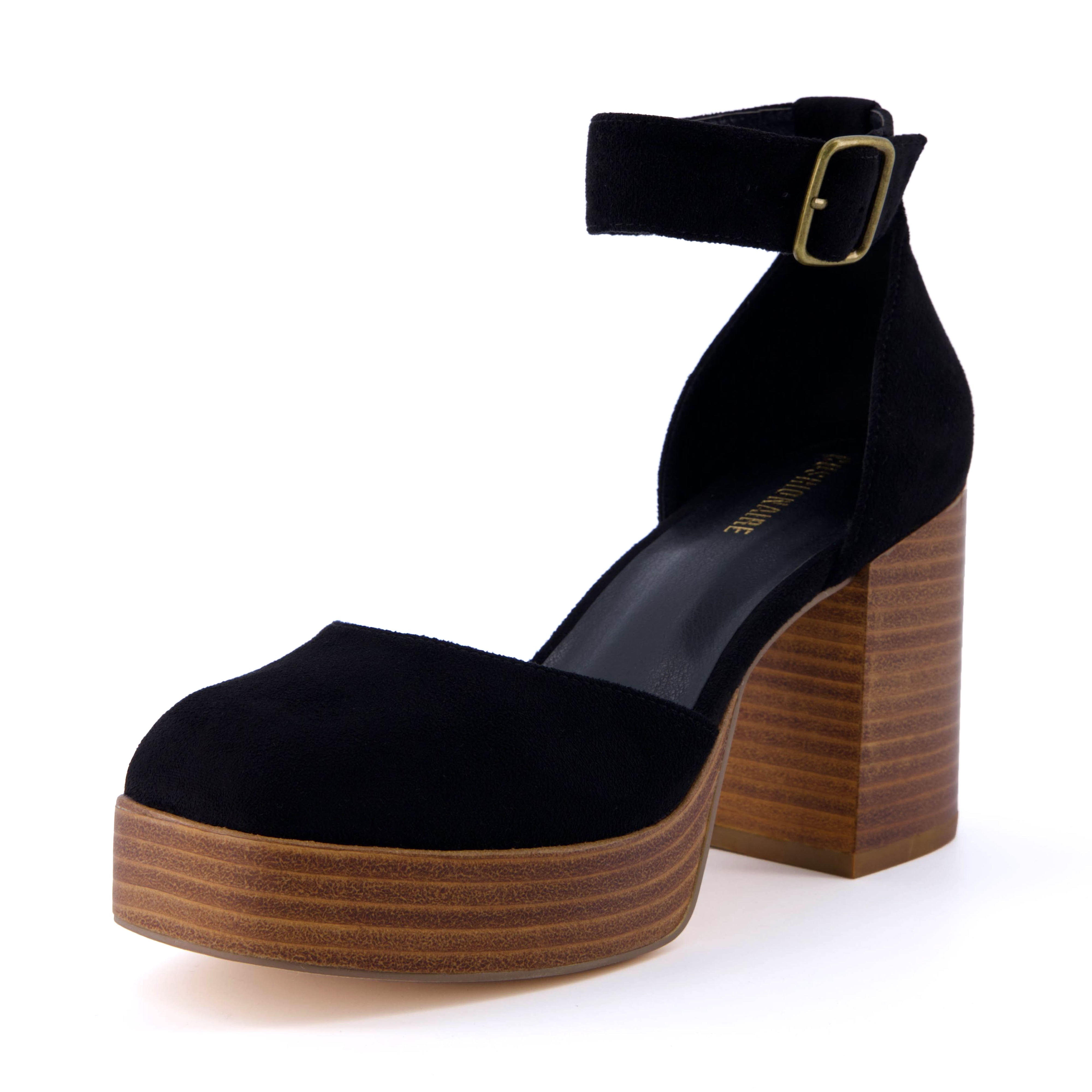 Tanner Platform Sandal Black Suede