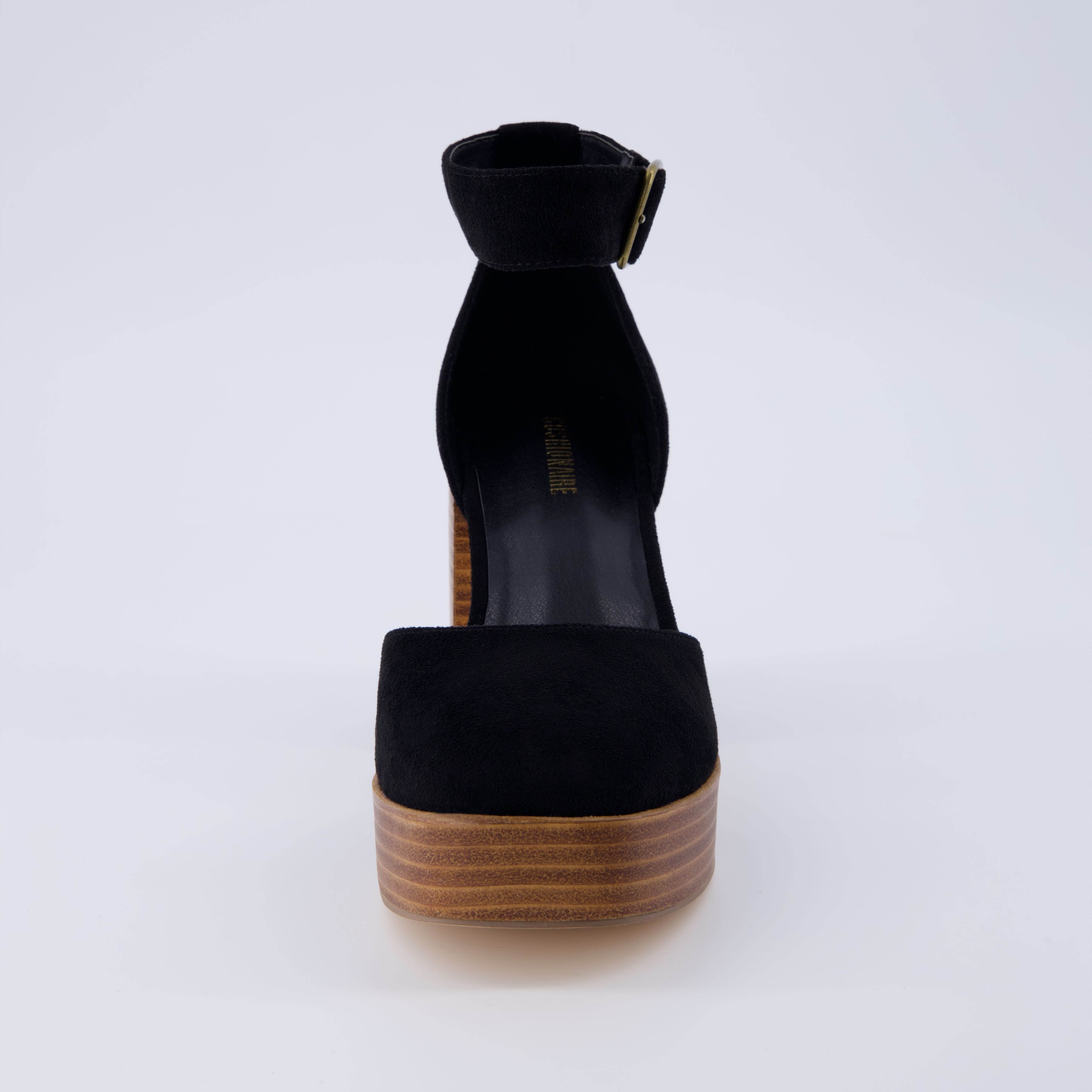 Tanner Platform Sandal Black Suede