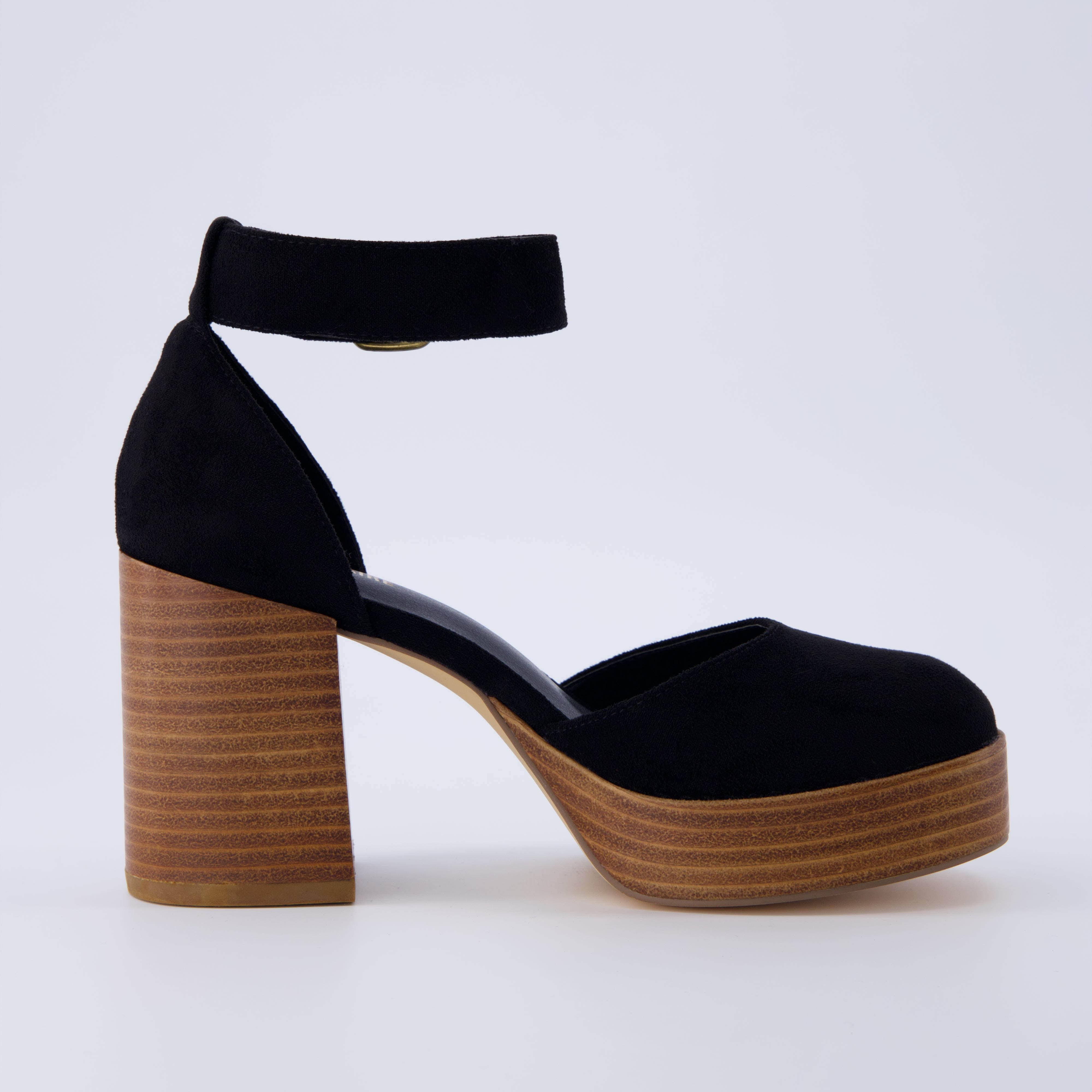 Tanner Platform Sandal Black Suede