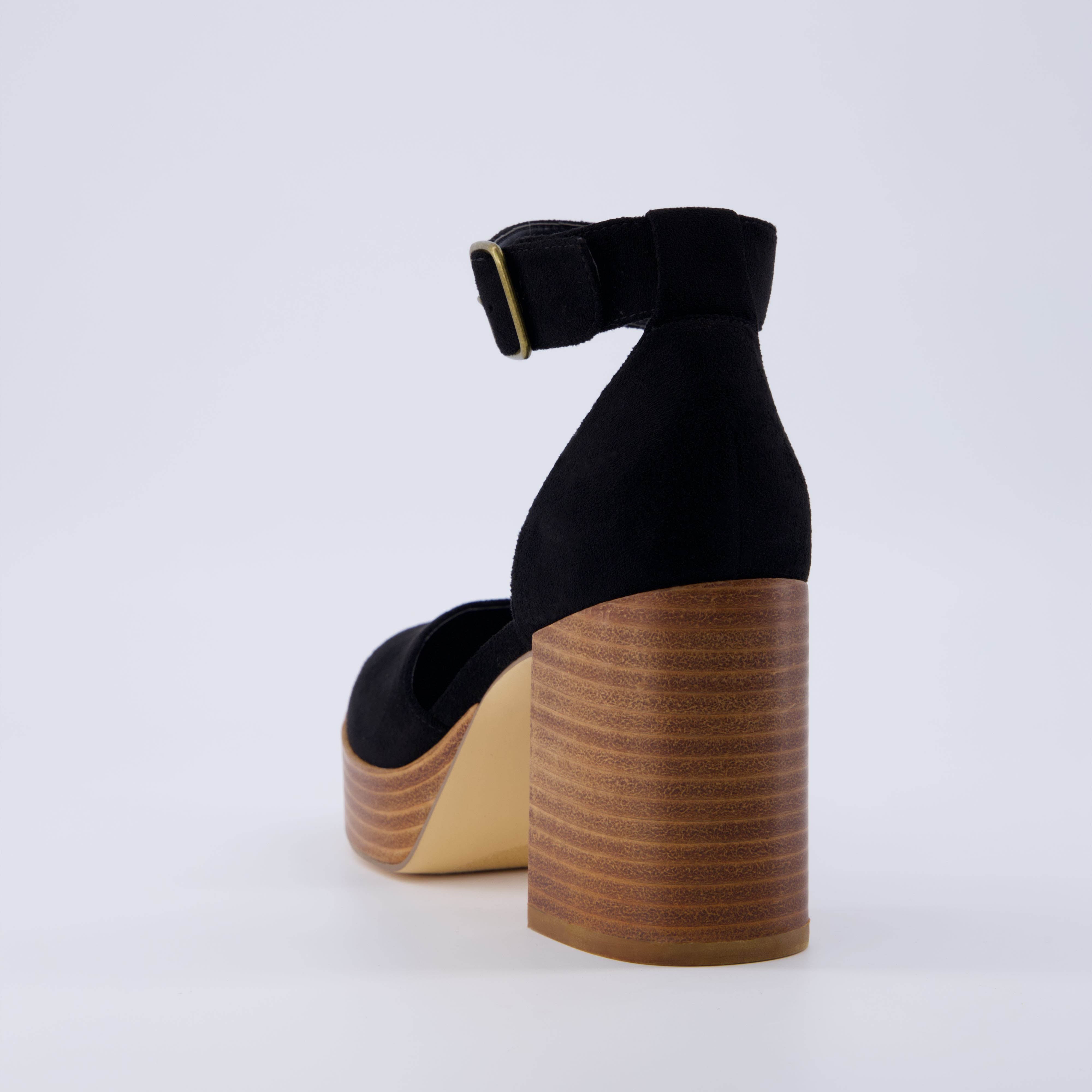 Tanner Platform Sandal Black Suede