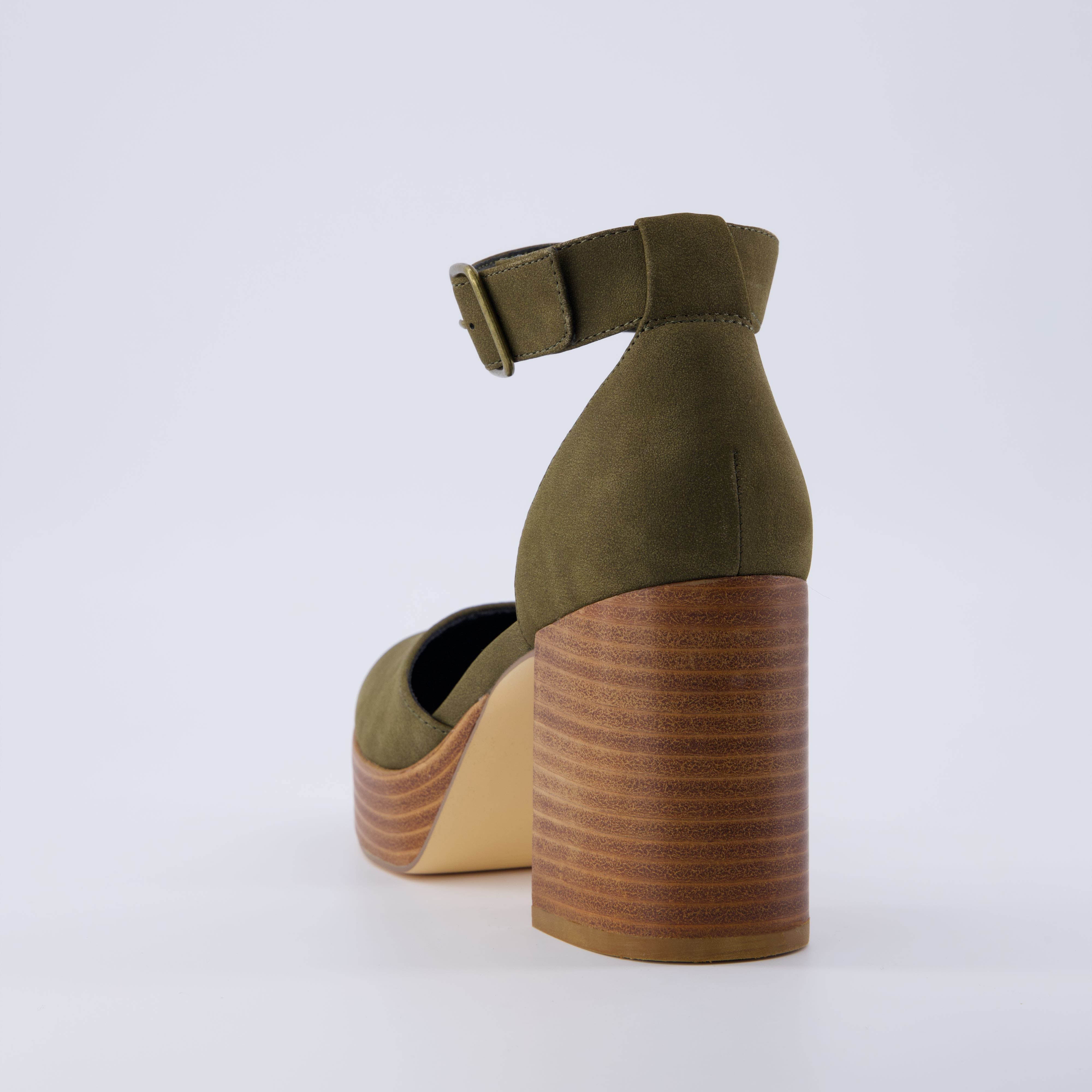 Tanner Platform Sandal Olive