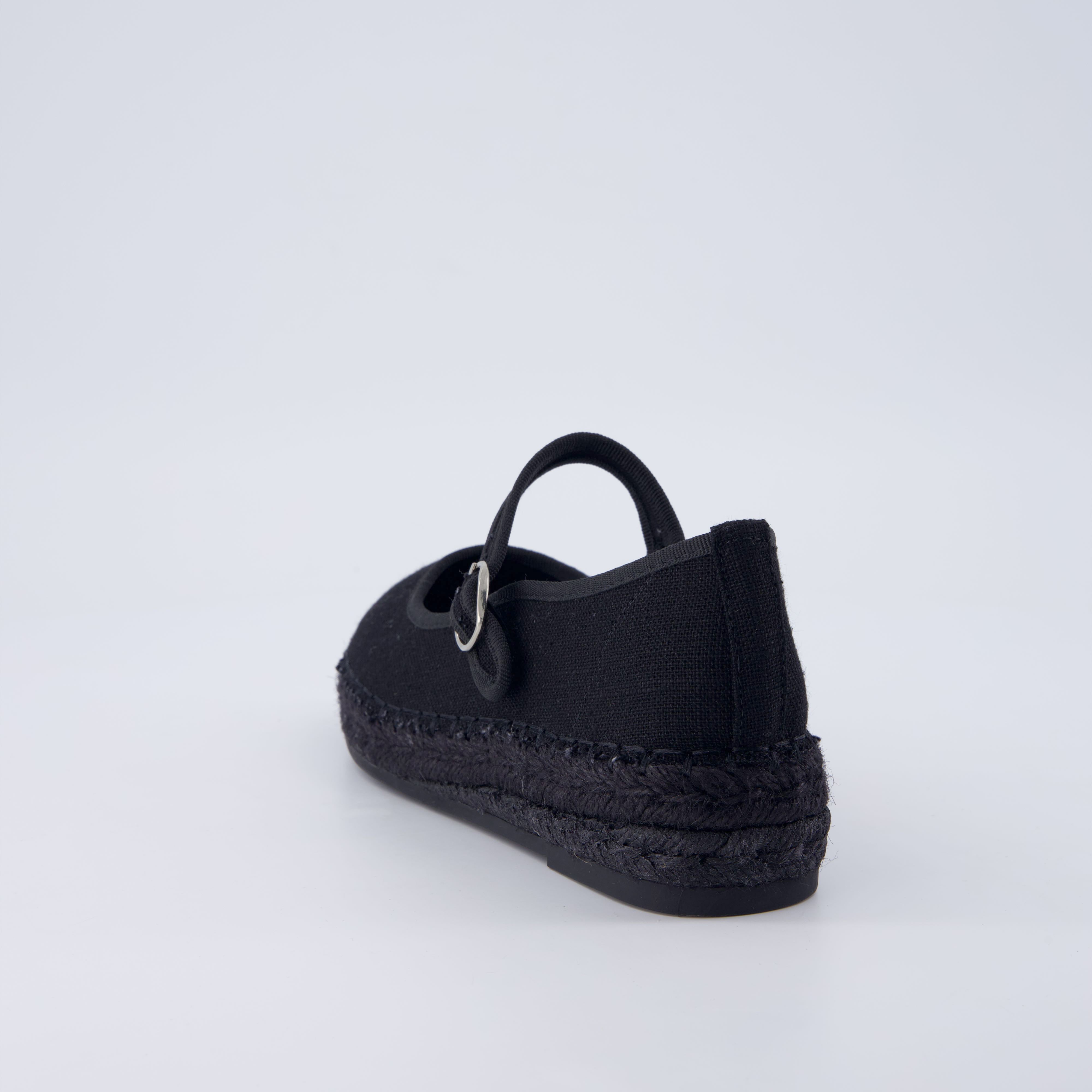 Tapas Canvas Flats Black