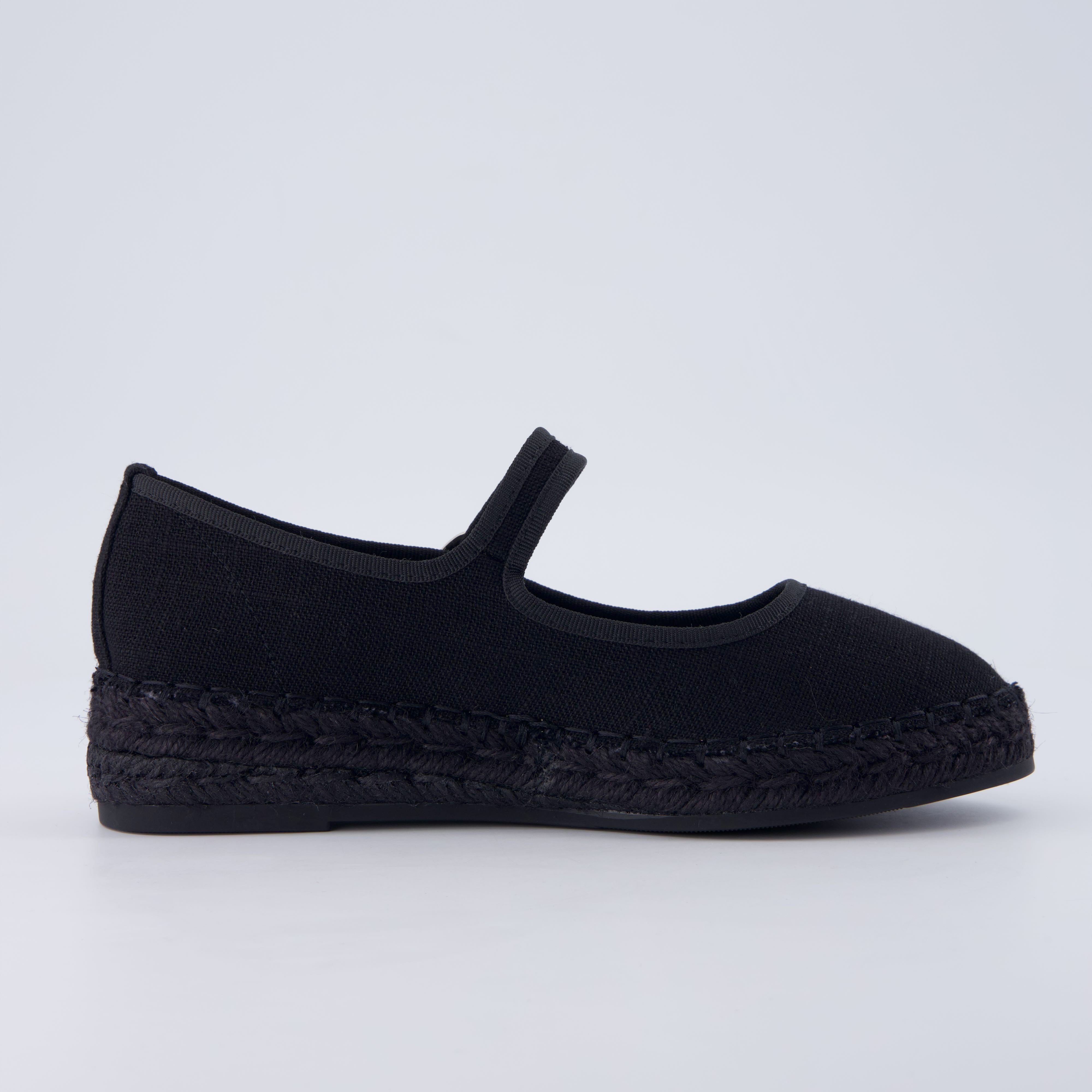Tapas Canvas Flats Black