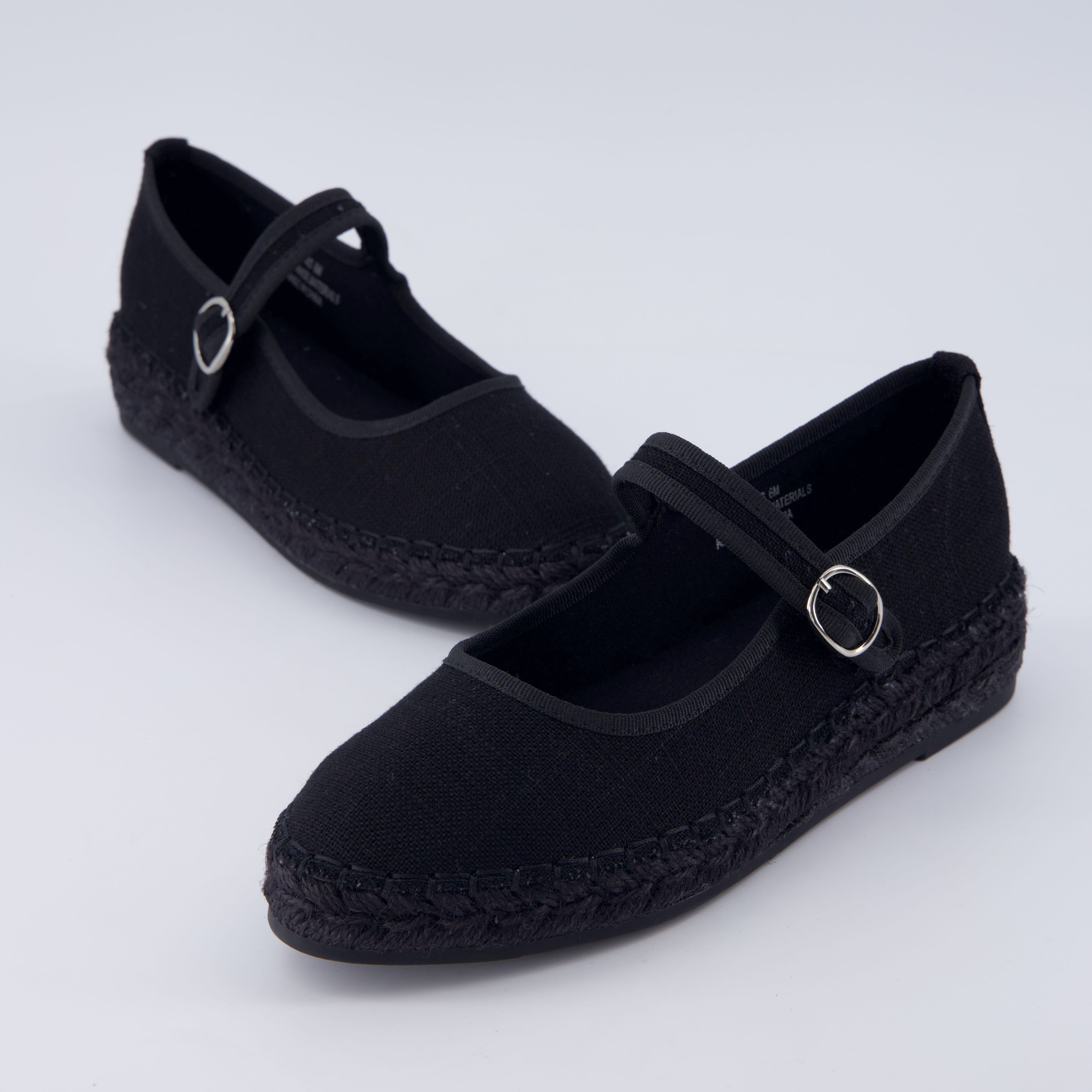Tapas Canvas Flats Black