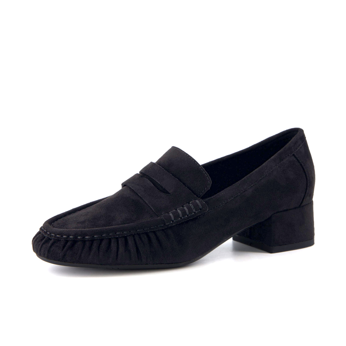 Teah Heeled Penny Loafers Black Medium