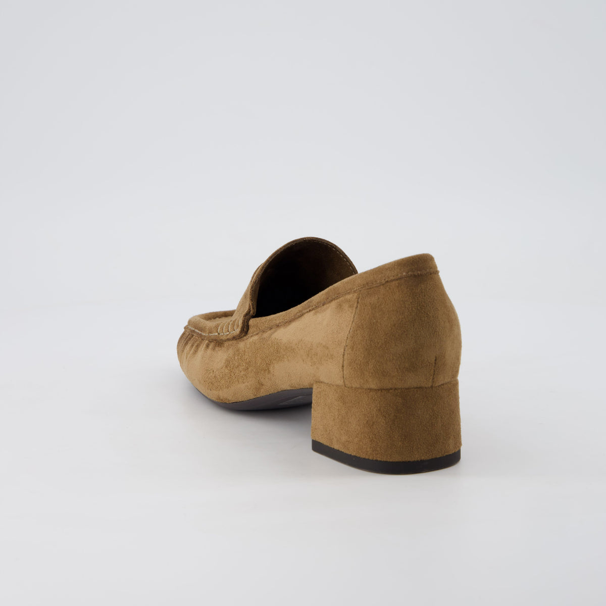 Teah Heeled Penny Loafers Camel Medium