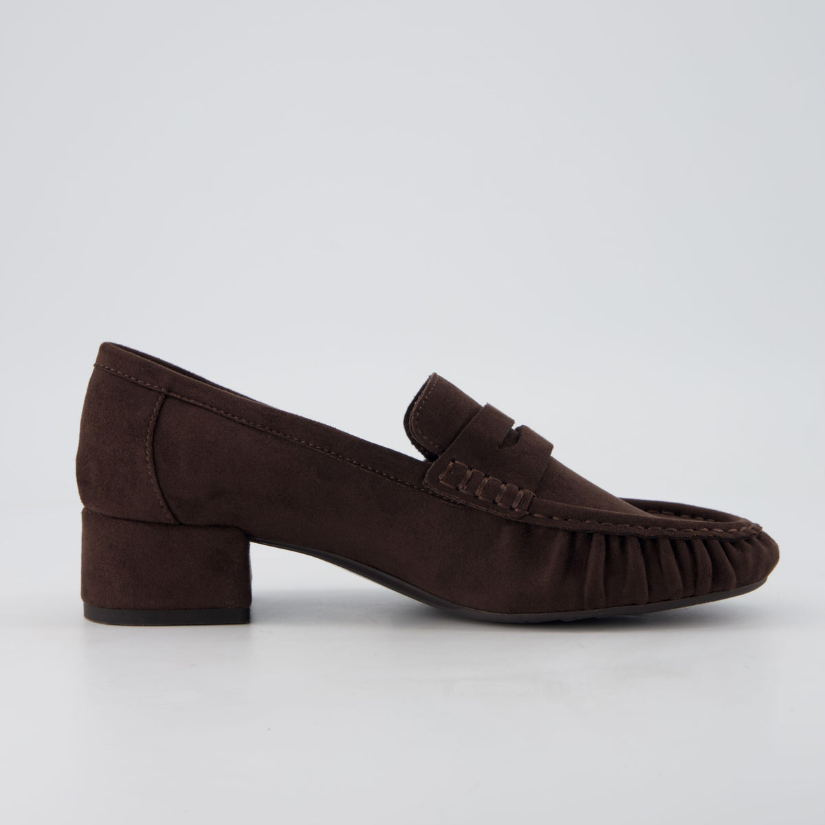 Teah Heeled Penny Loafers Coffee Medium