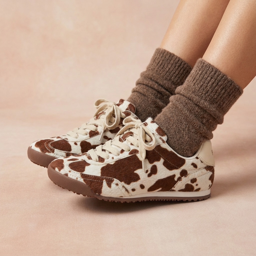 Techno Cow Print Sneakers Cow Print