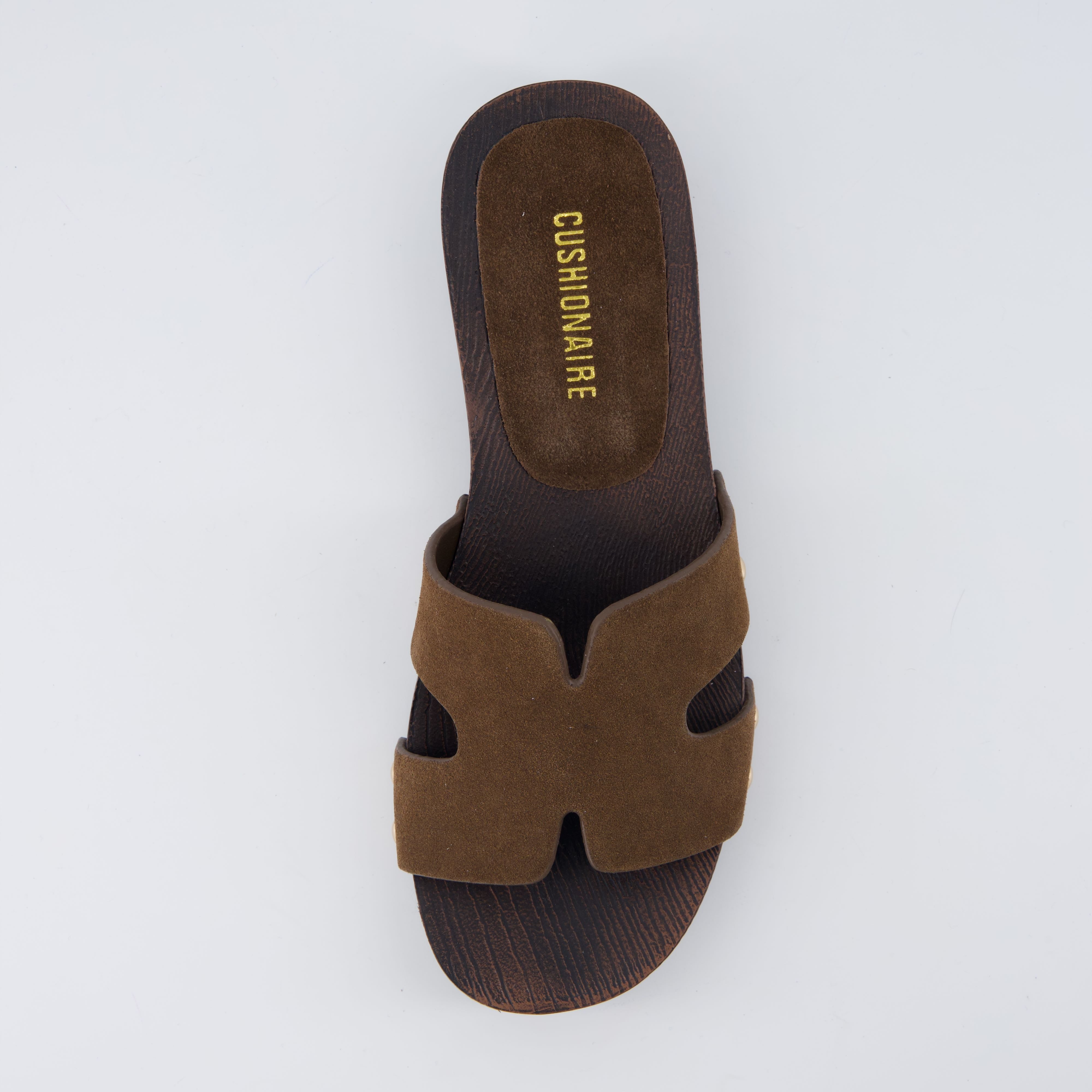Thai-L Genuine Leather Platform Sandals Brown Medium