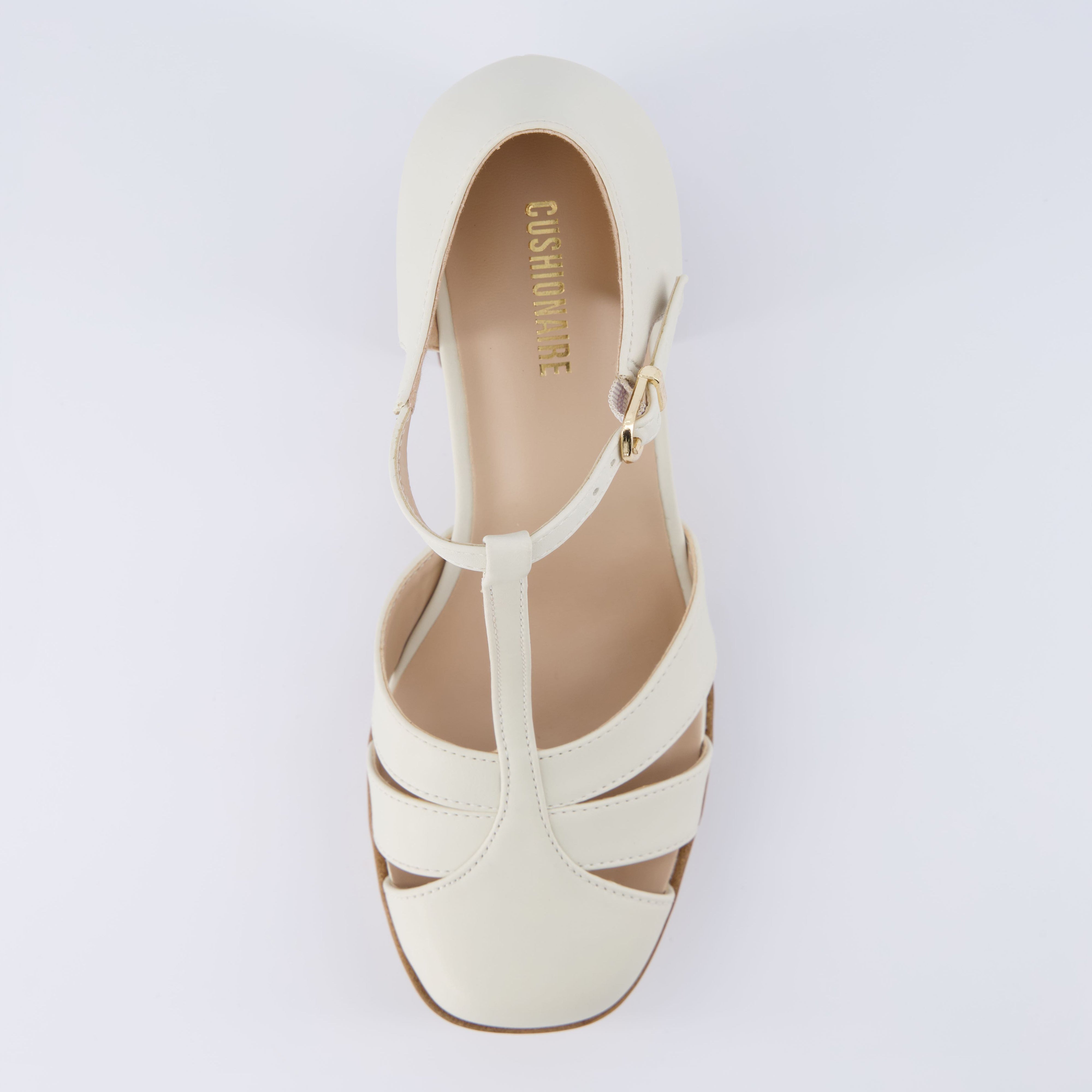 Tizzy Platform Heeled Sandal Cream