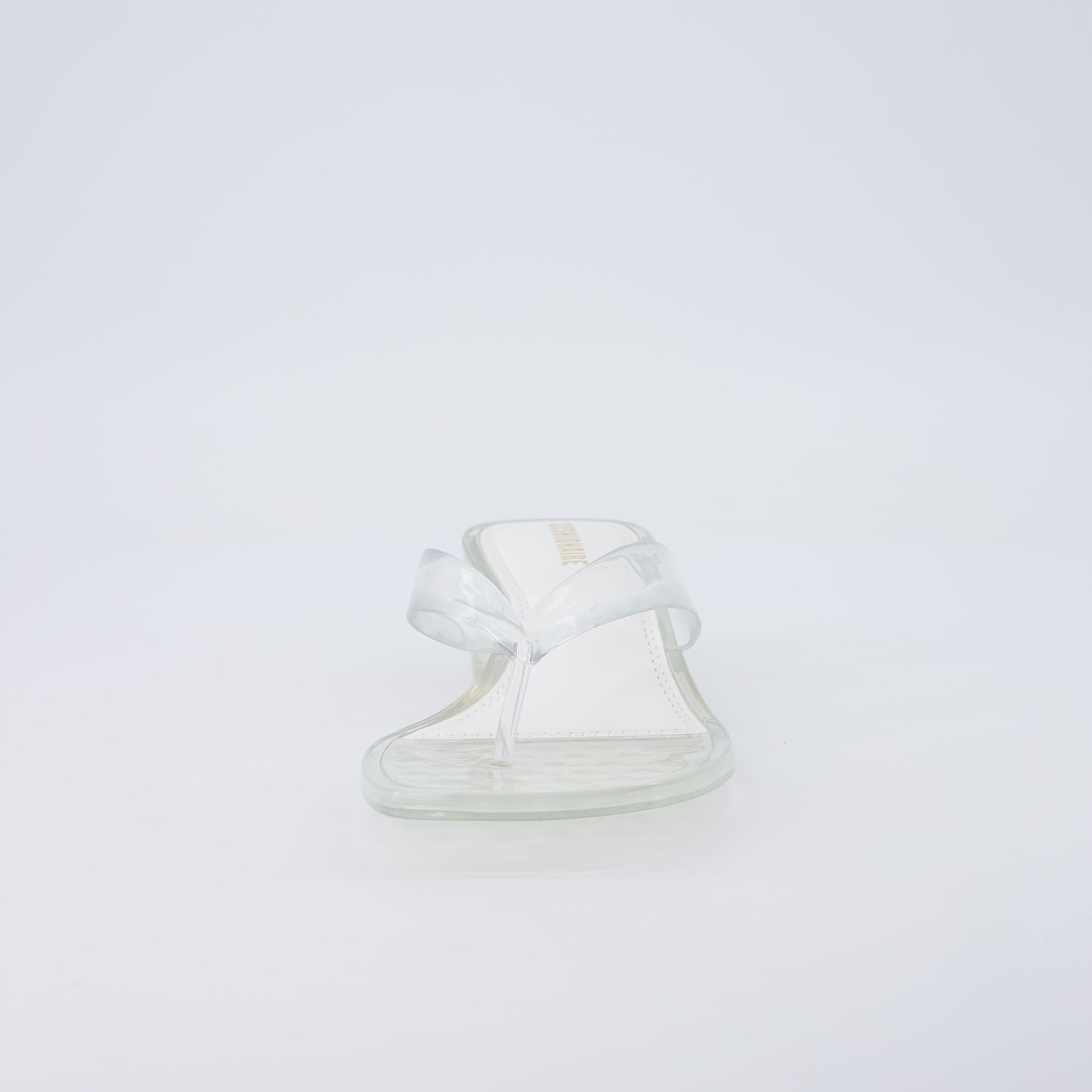 Toots Thong Strap Jelly Sandals CLEAR Medium