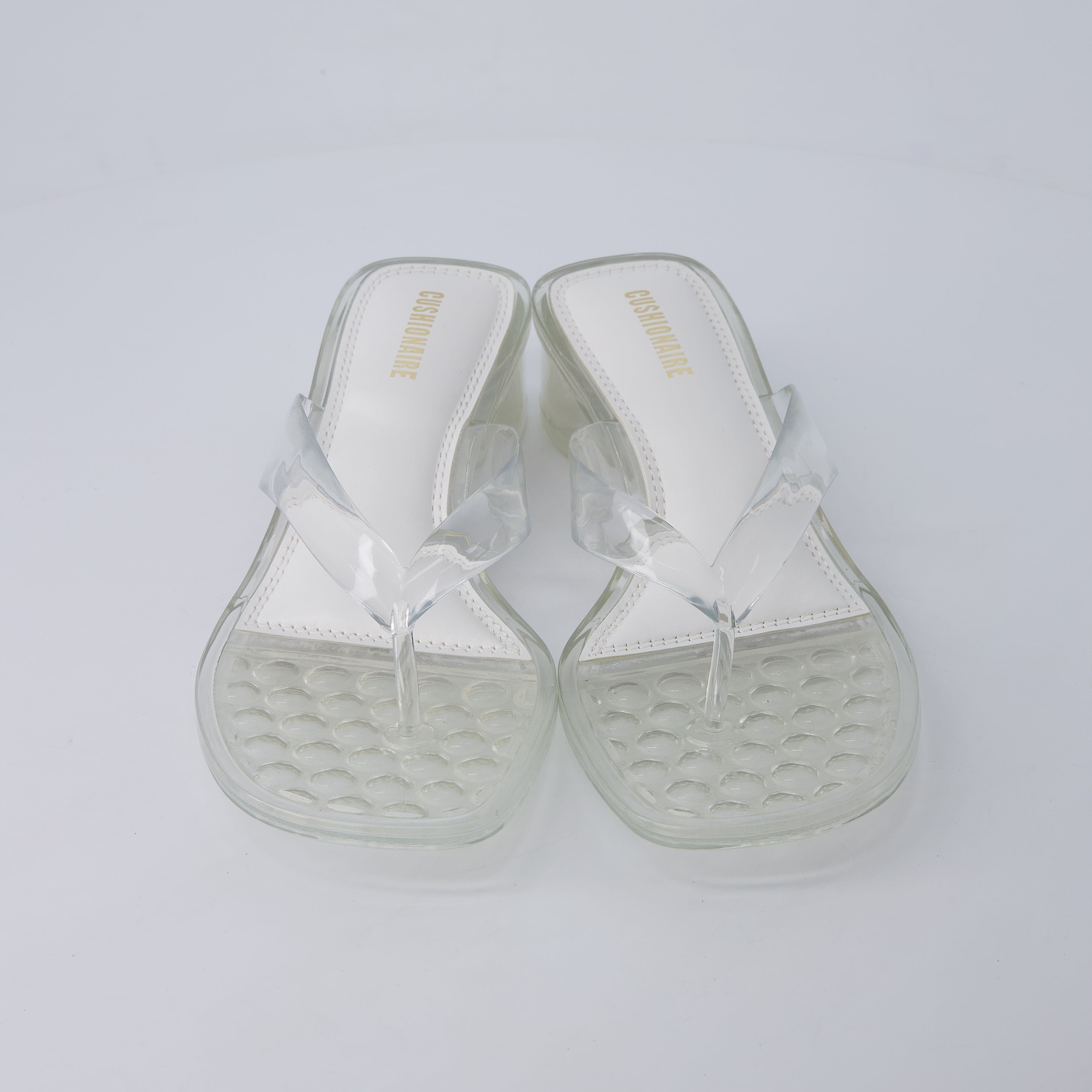 Toots Thong Strap Jelly Sandals CLEAR Medium