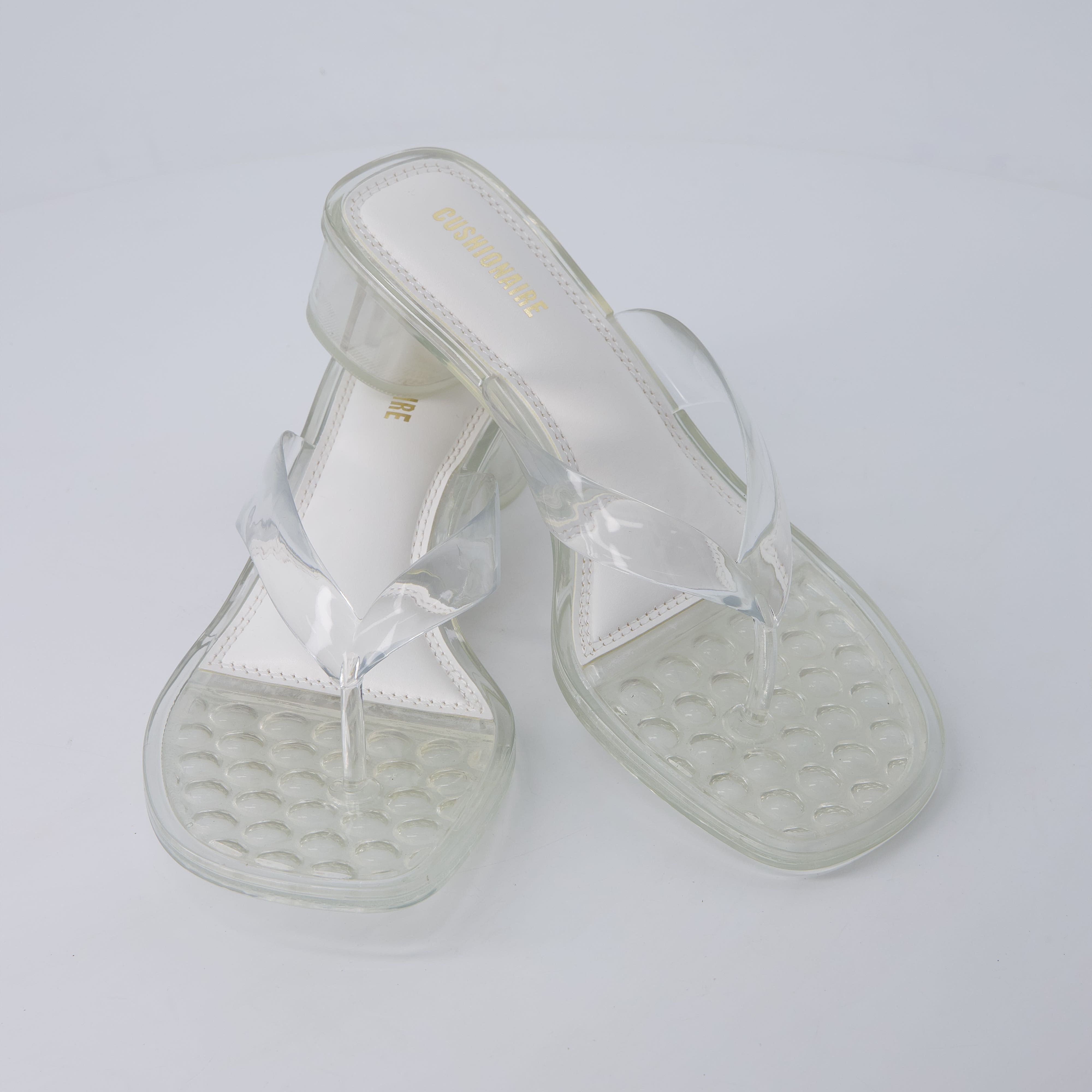 Toots Thong Strap Jelly Sandals CLEAR Medium