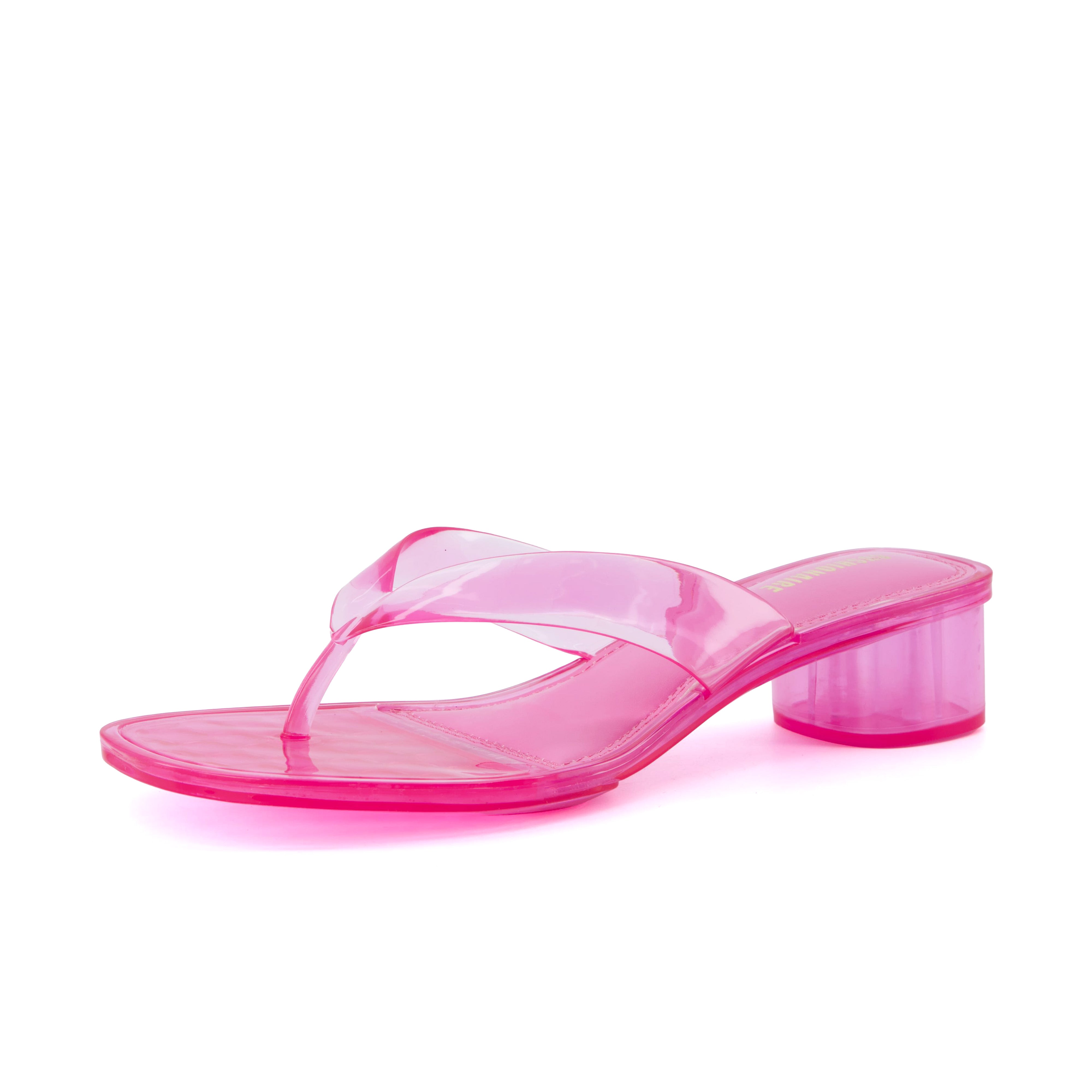 Toots Thong Strap Jelly Sandals PINK Medium
