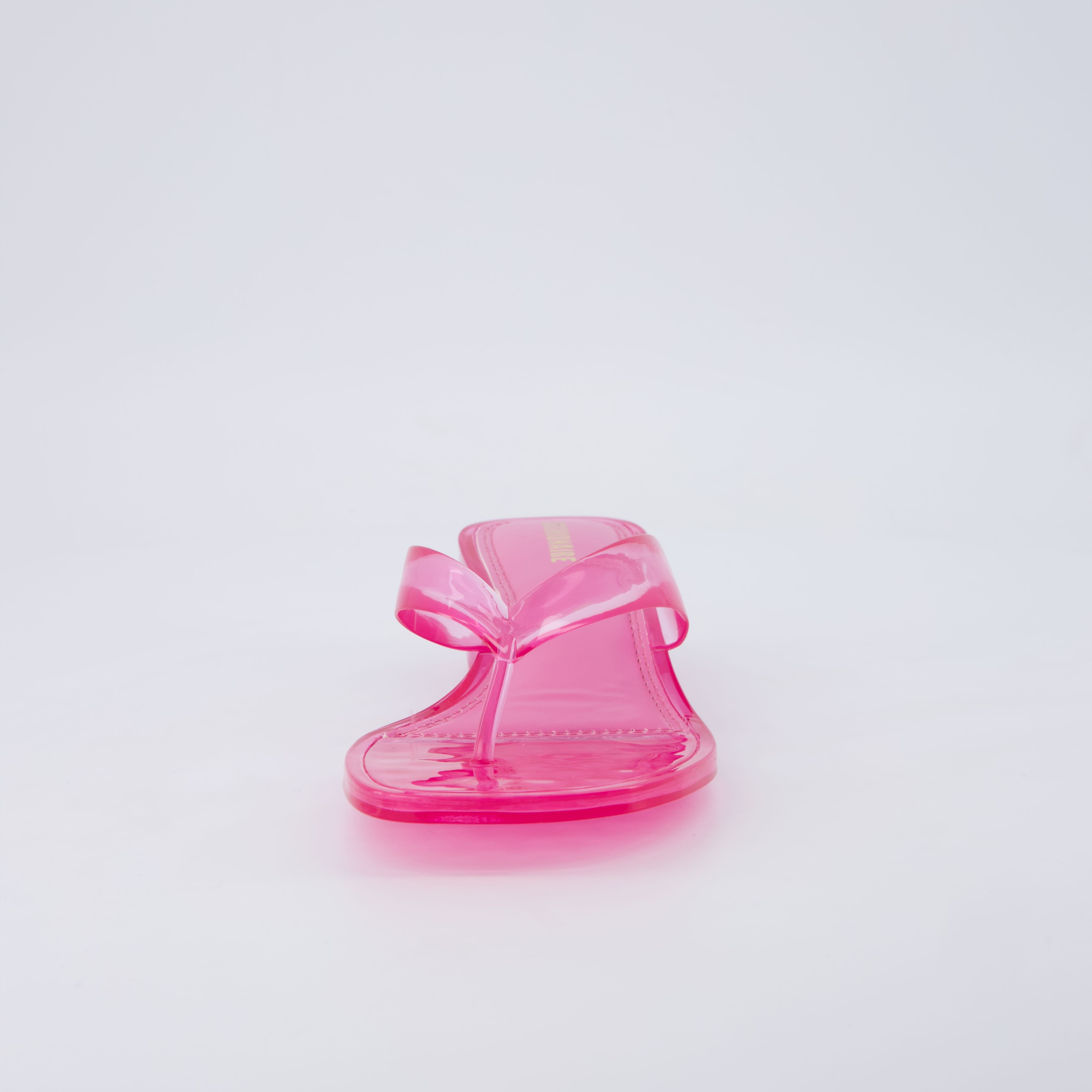 Toots Thong Strap Jelly Sandals PINK Medium