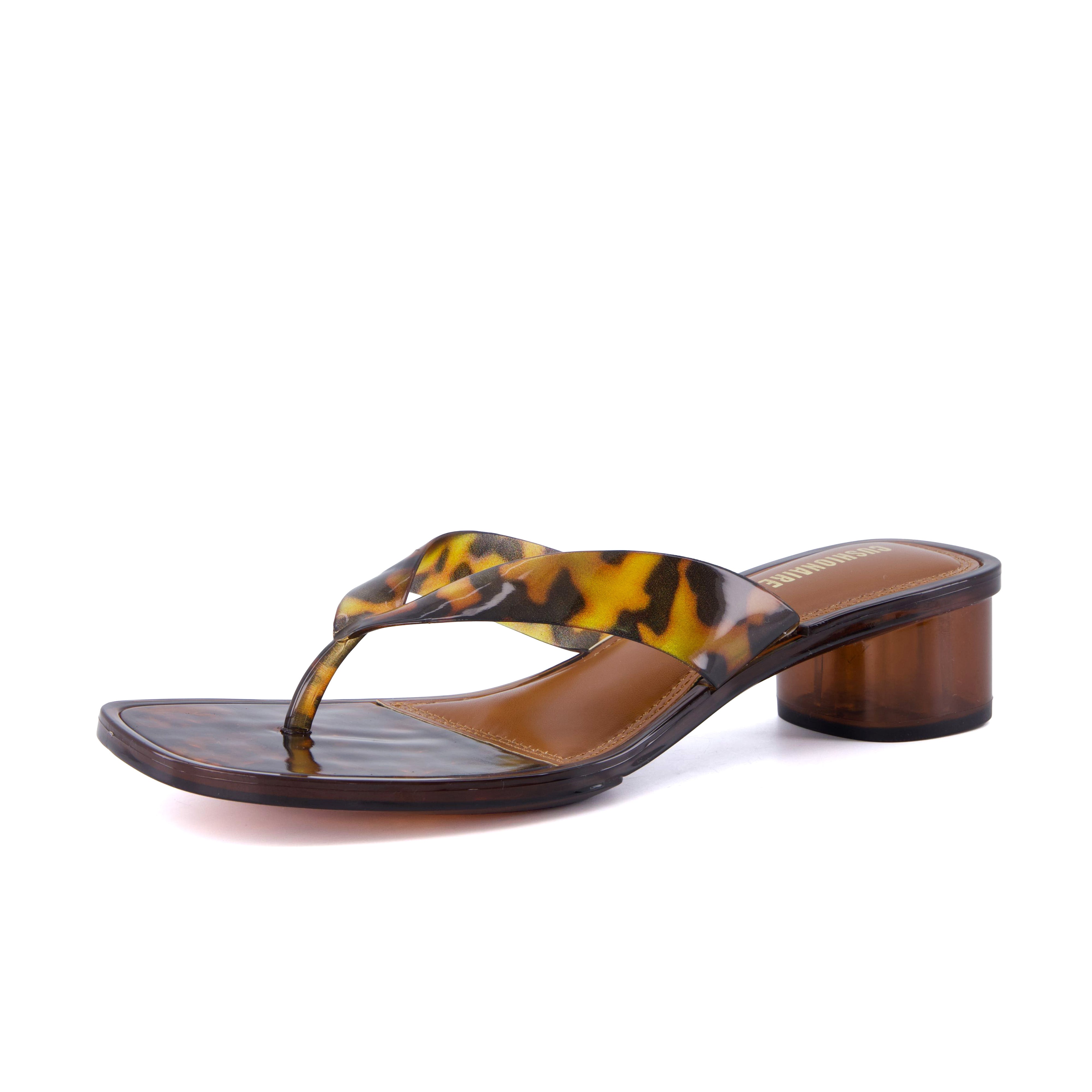 Toots Thong Strap Jelly Sandals TORTOISE Medium