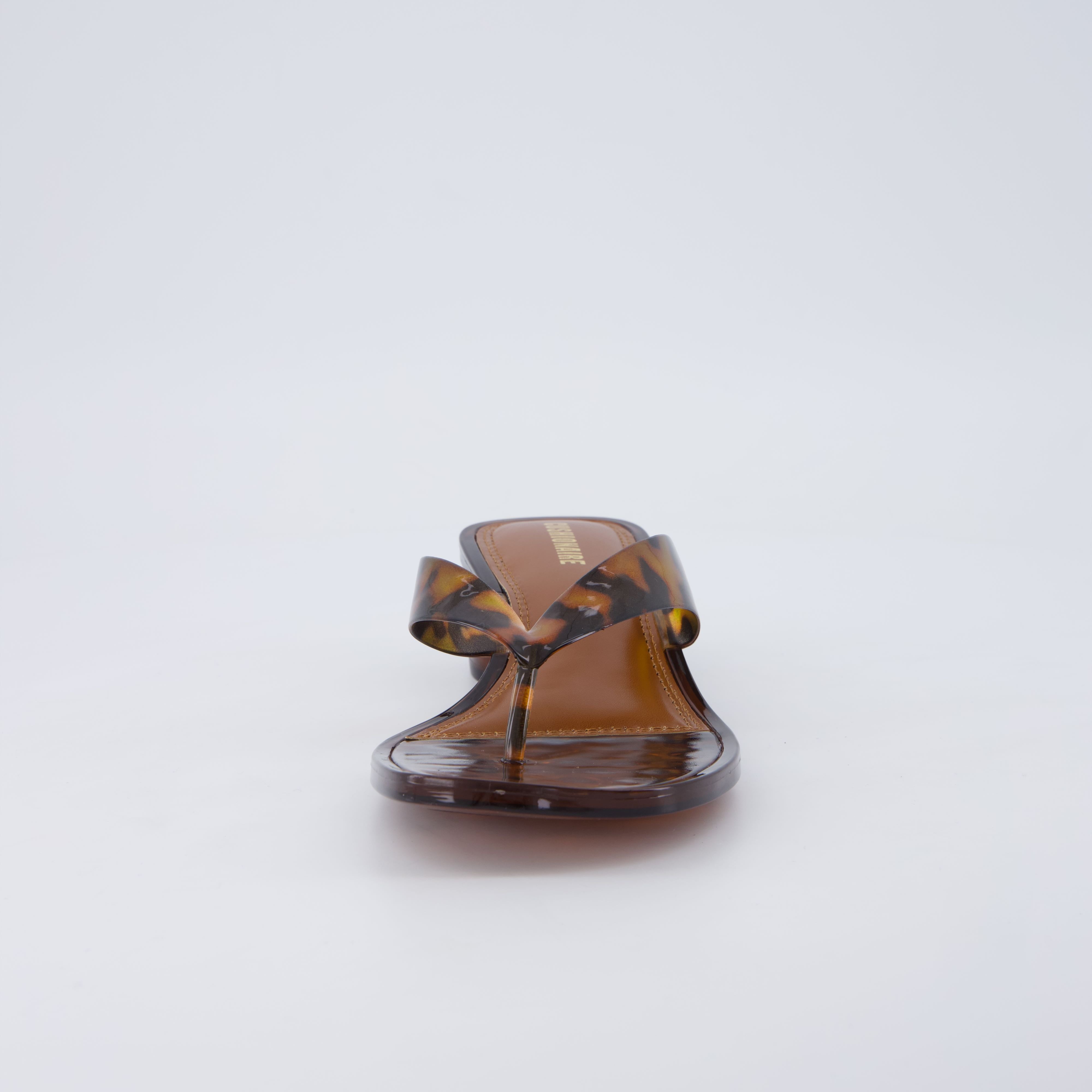 Toots Thong Strap Jelly Sandals TORTOISE Medium
