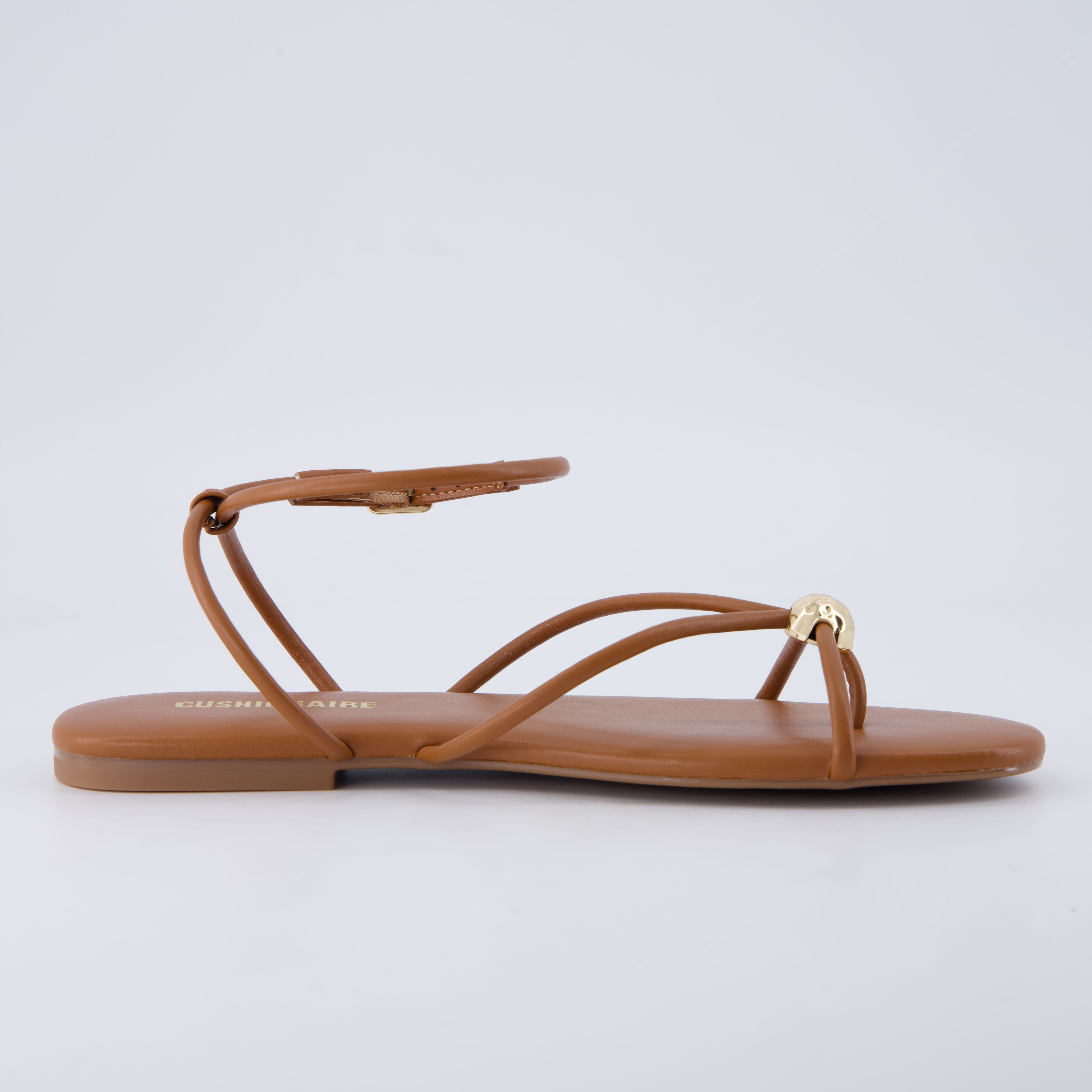 Tory Strappy Flat Sandals Whiskey Medium