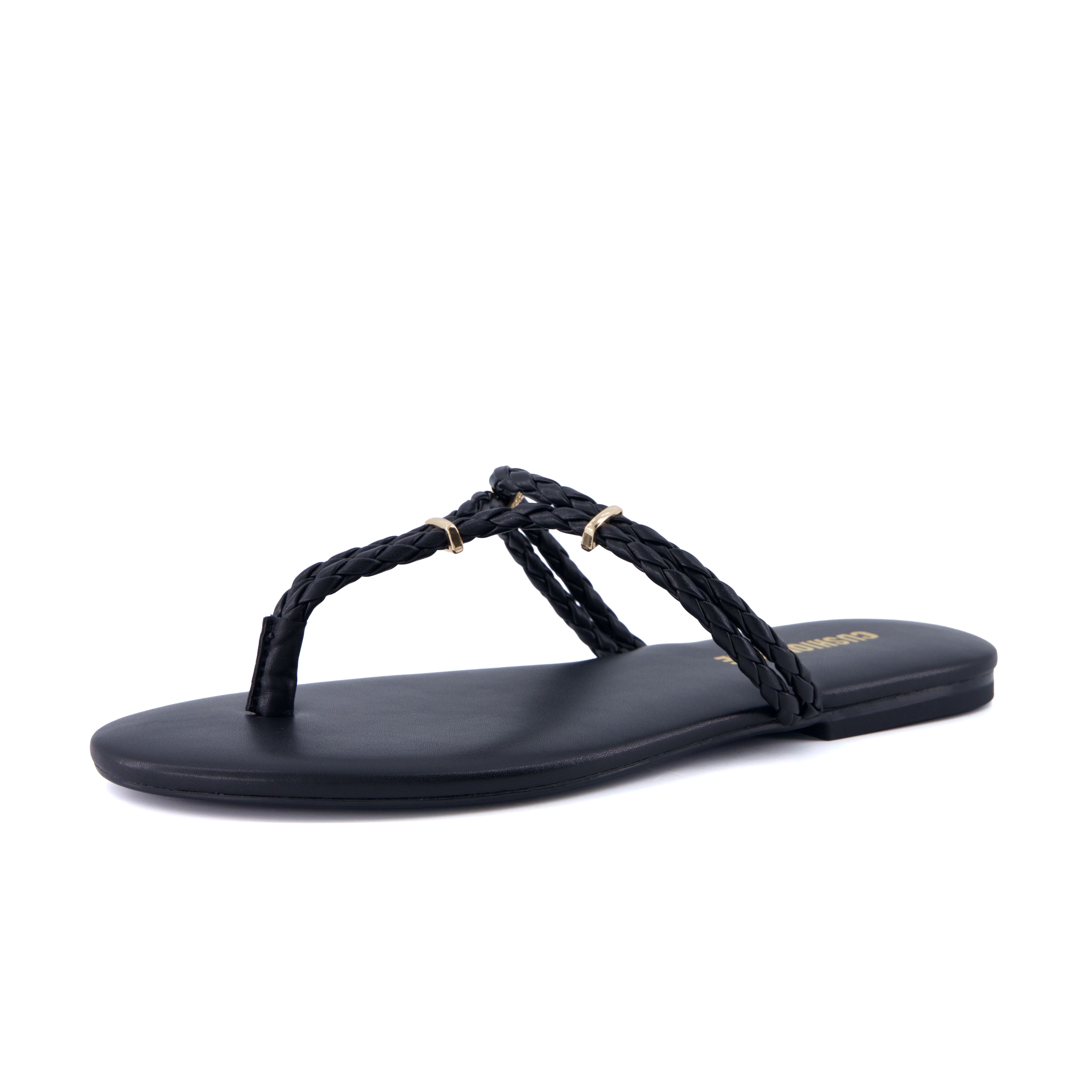 Trio Flip Flops Black Medium