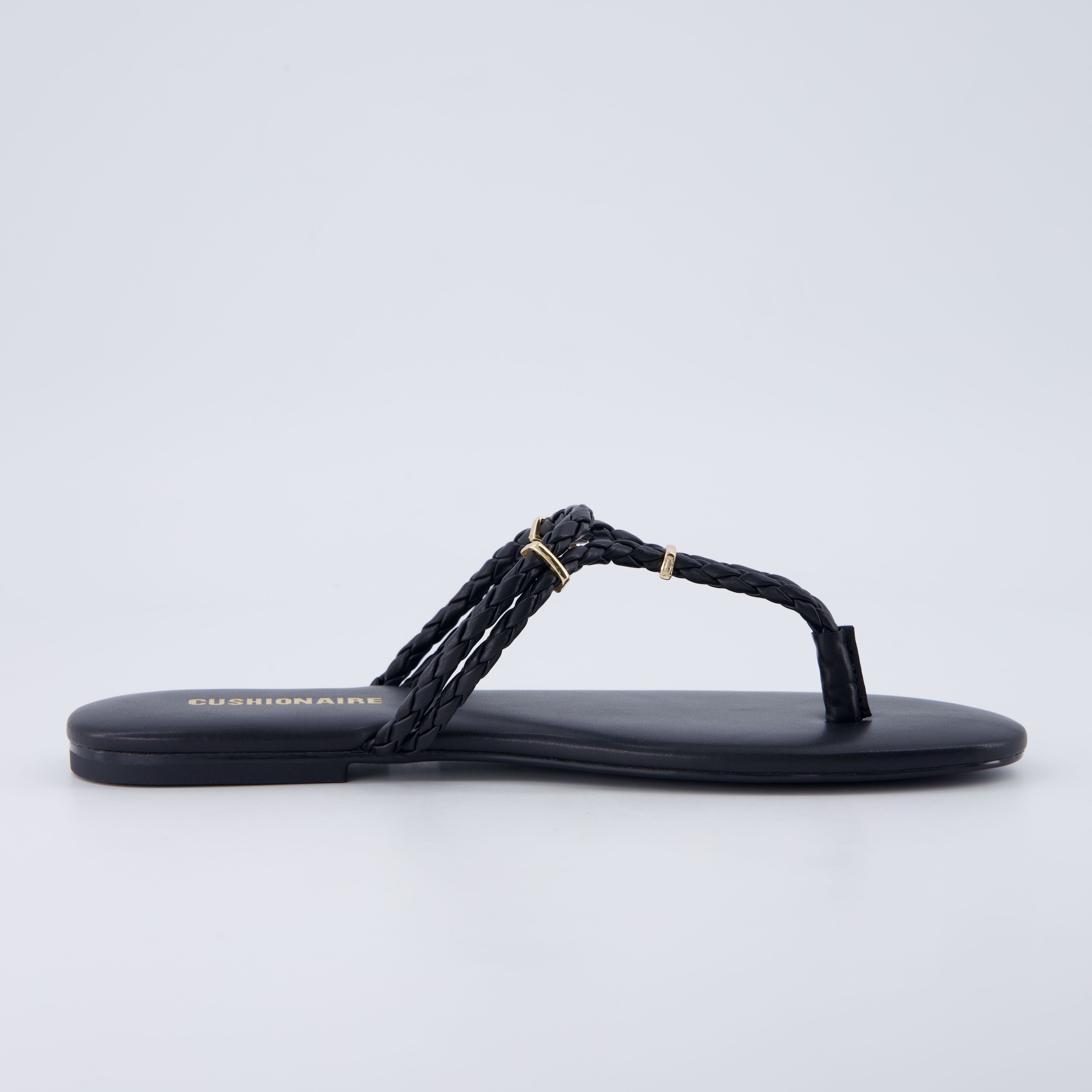 Trio Flip Flops Black Medium