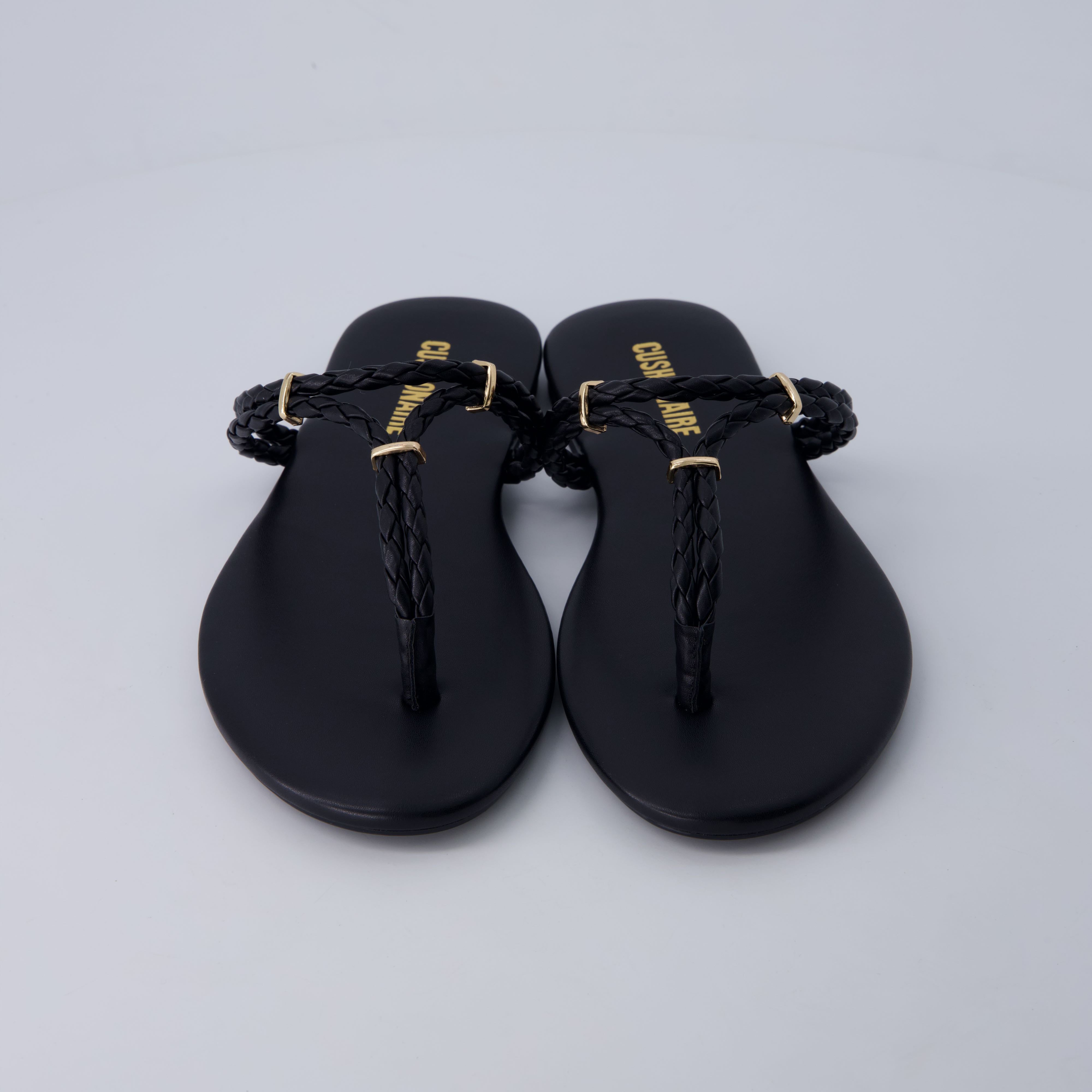 Trio Flip Flops Black Medium