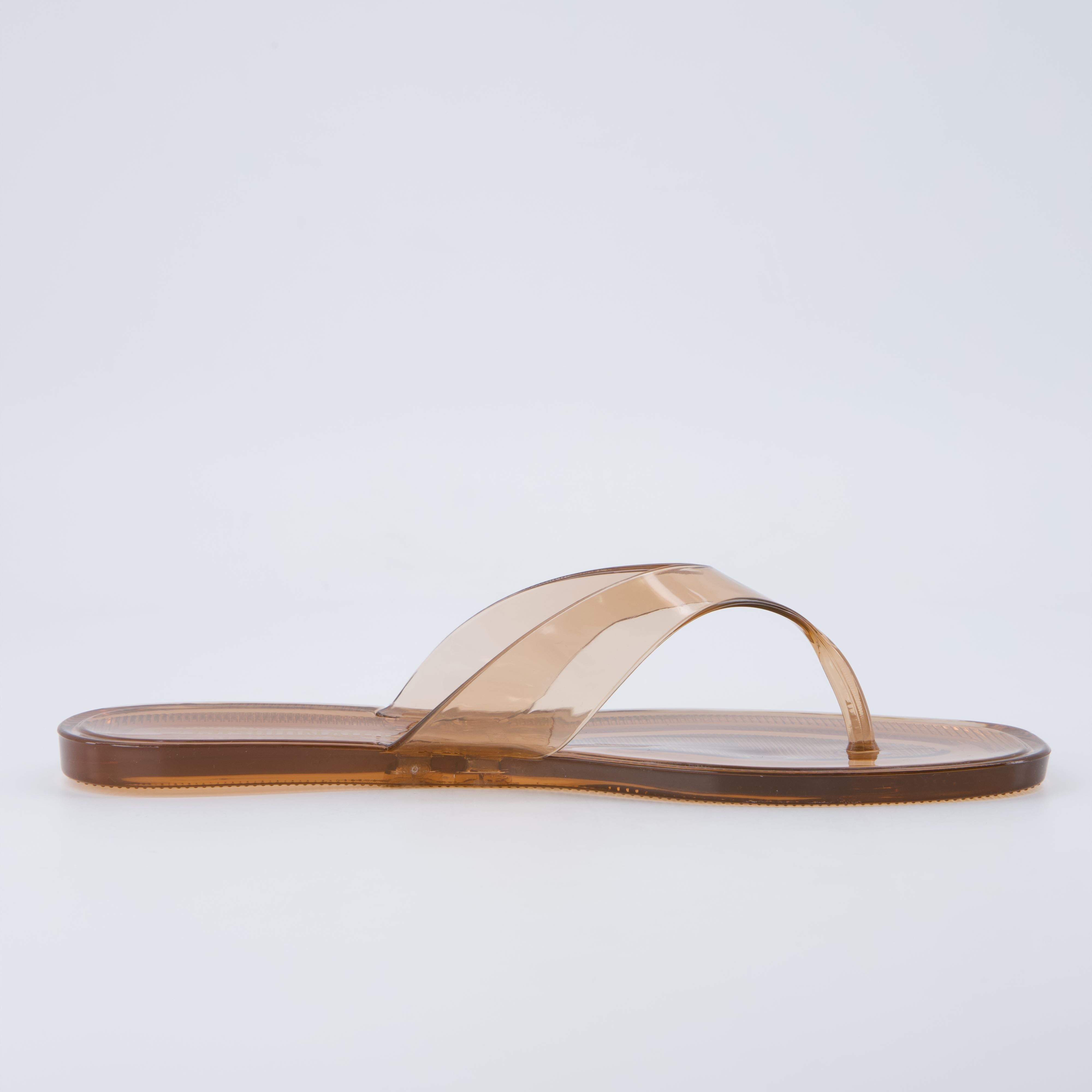 Tropic Thong Jelly Flip Flops Mocha Medium