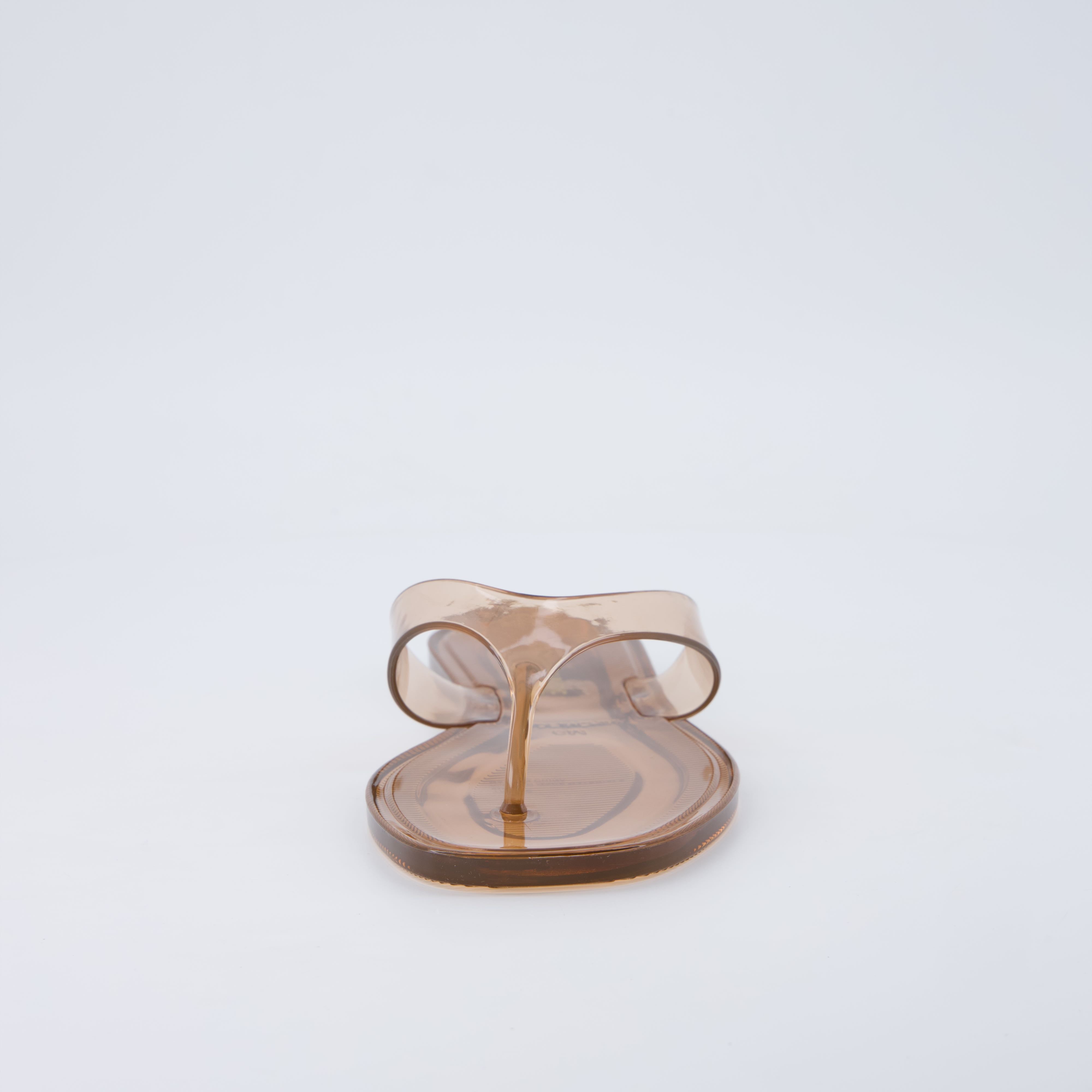 Tropic Thong Jelly Flip Flops Mocha Medium