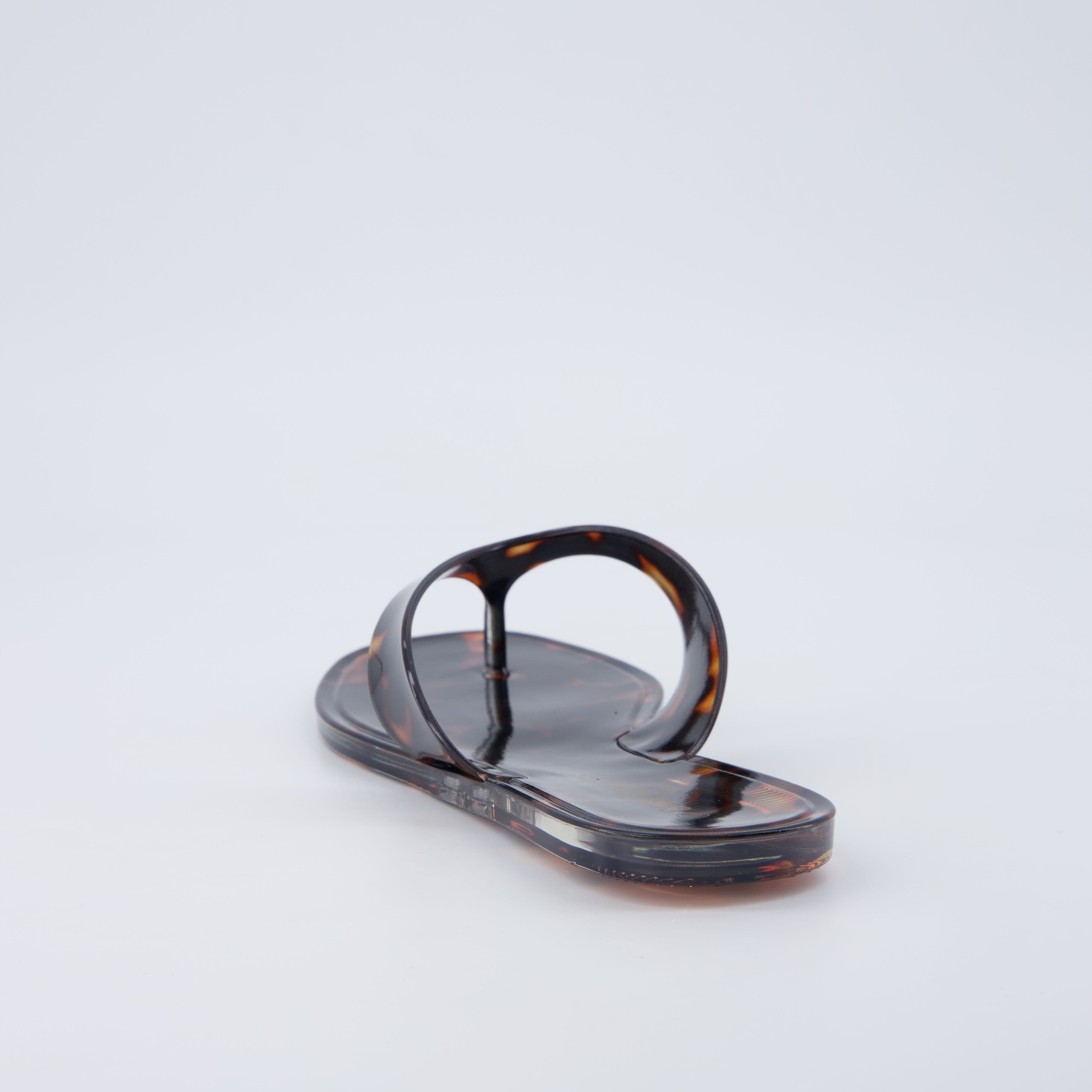 Tropic Thong Jelly Flip Flops Tortoise Medium