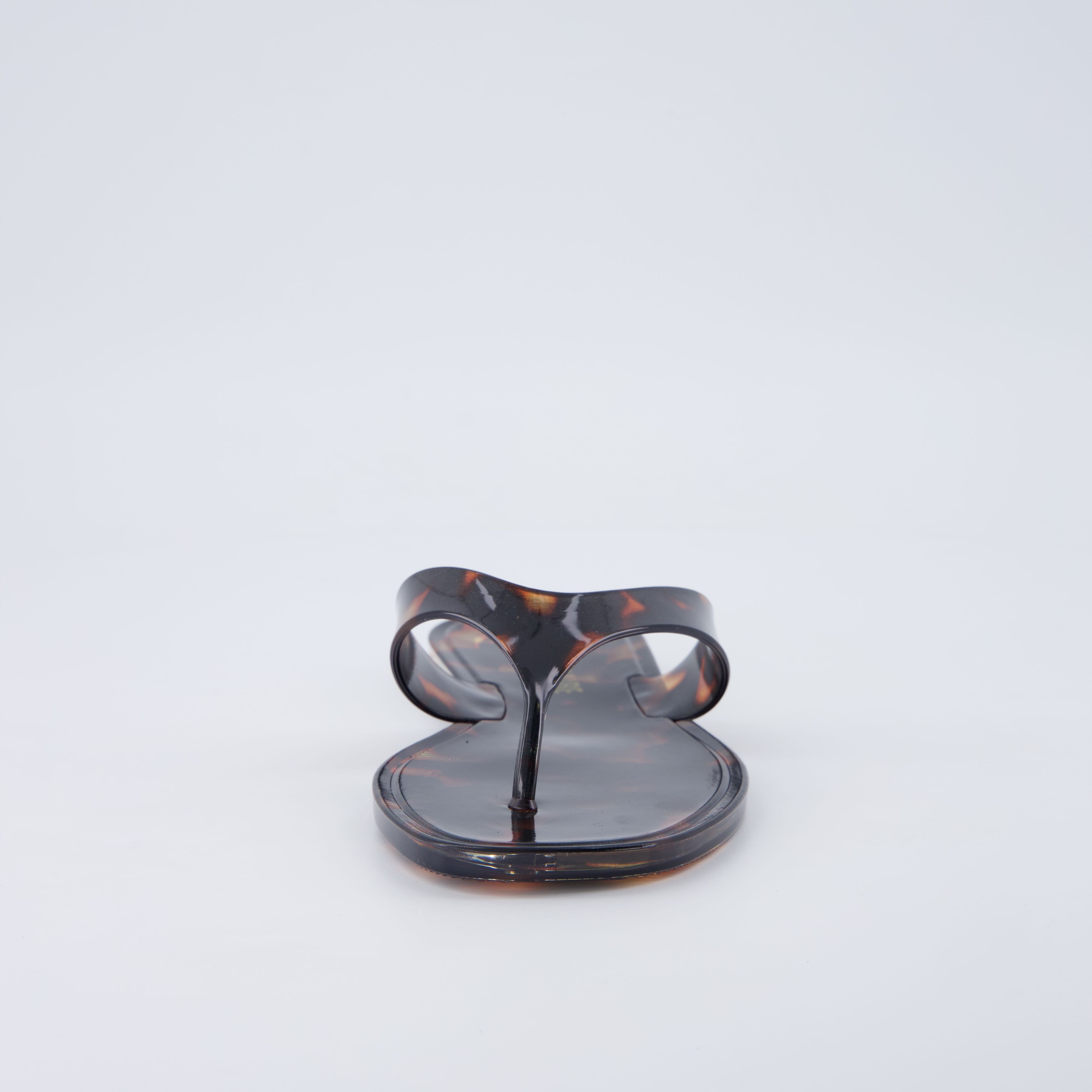 Tropic Thong Jelly Flip Flops Tortoise Medium