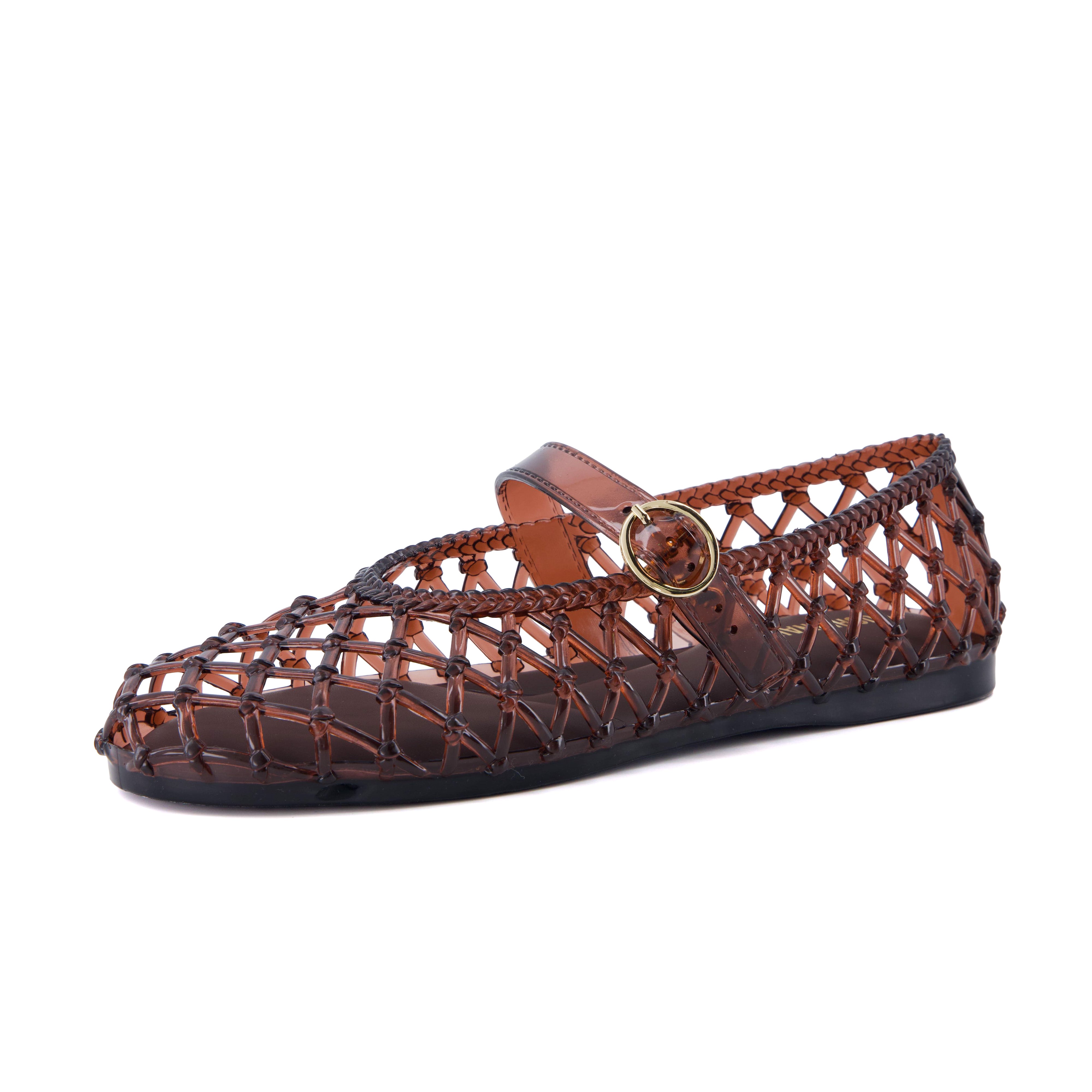 Twist Mary Jane Jelly Flats