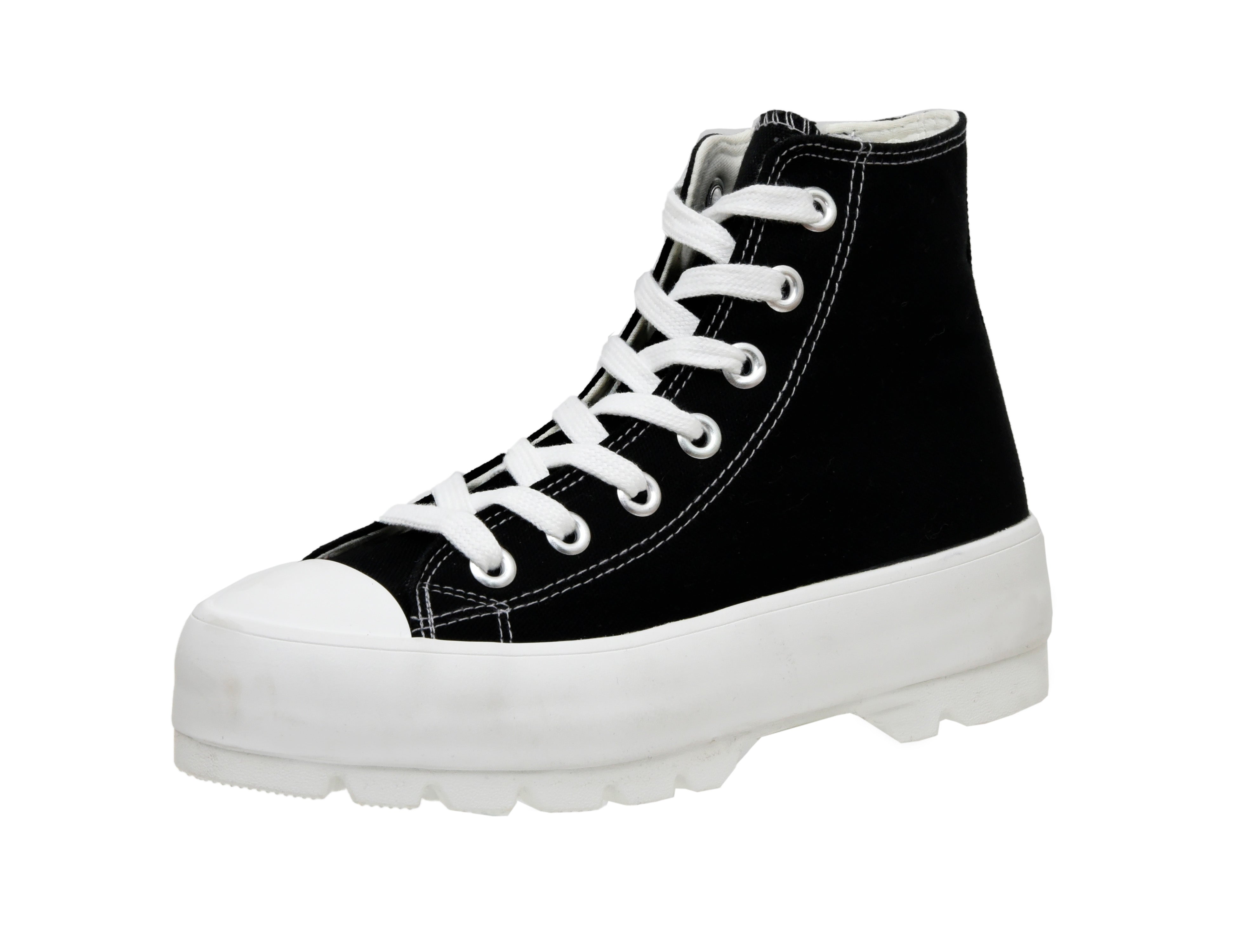 Vespa Lug Canvas Sneaker Black