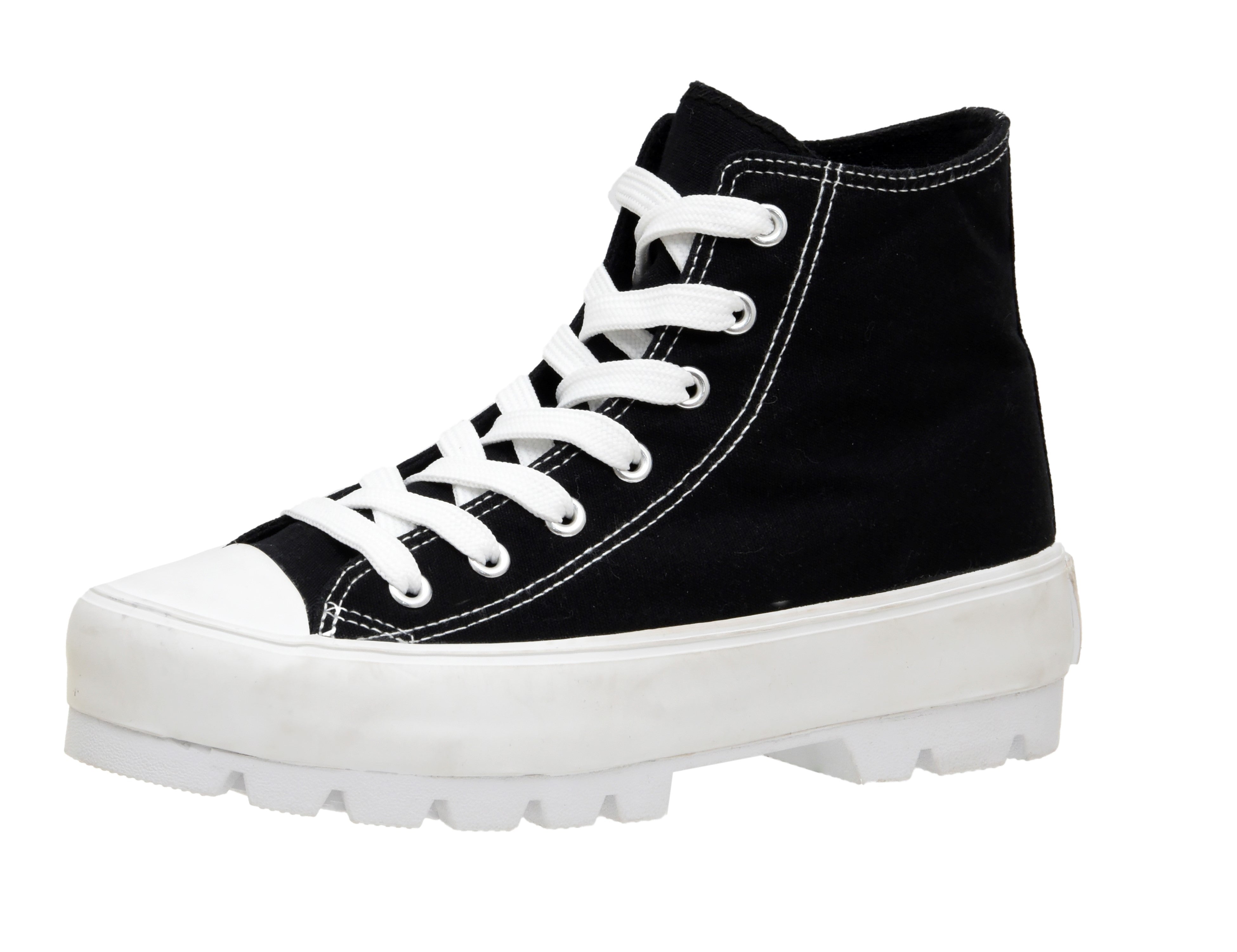 Vespa Lug Canvas Sneaker Black (Zipper)