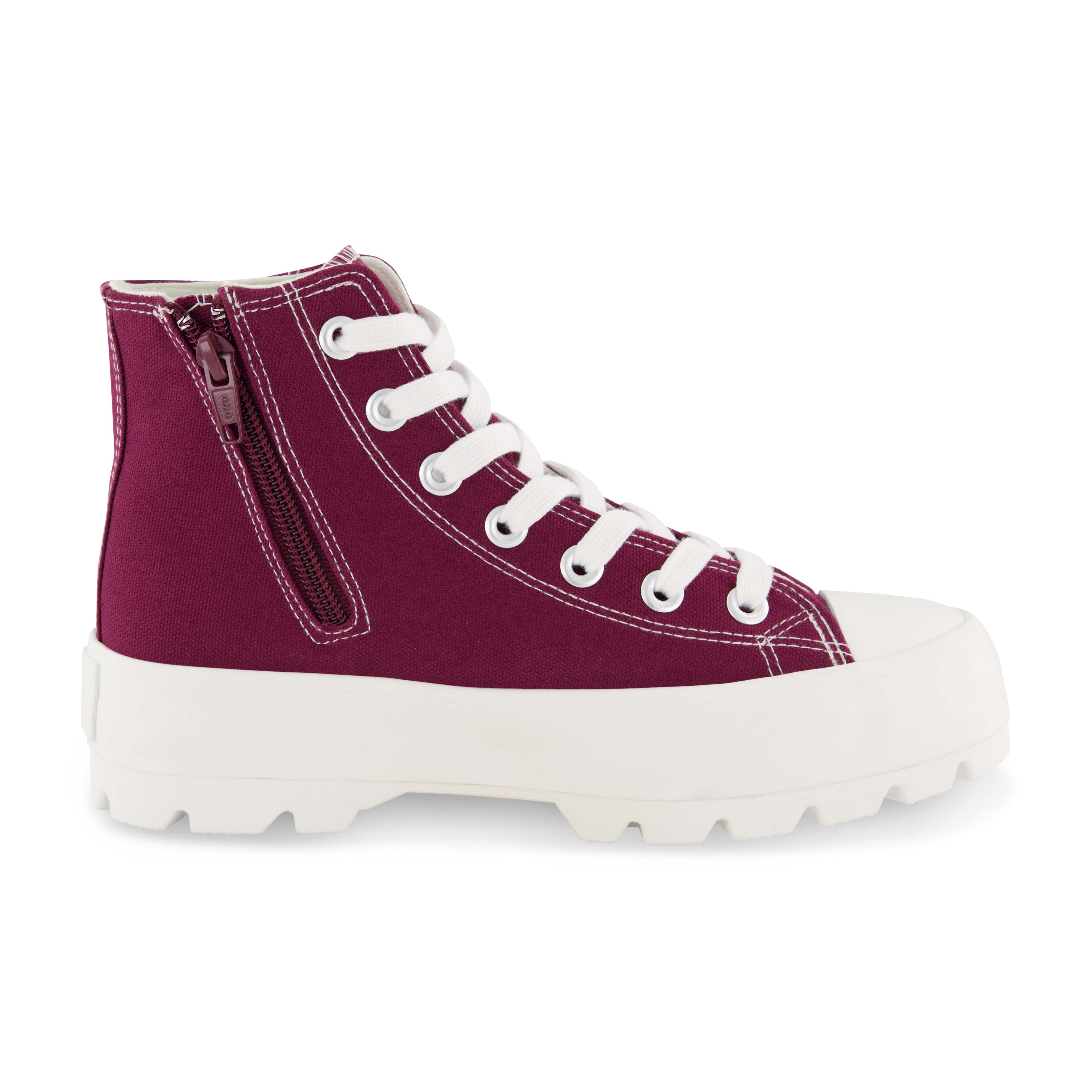 Vespa Lug Canvas Sneaker Burgundy