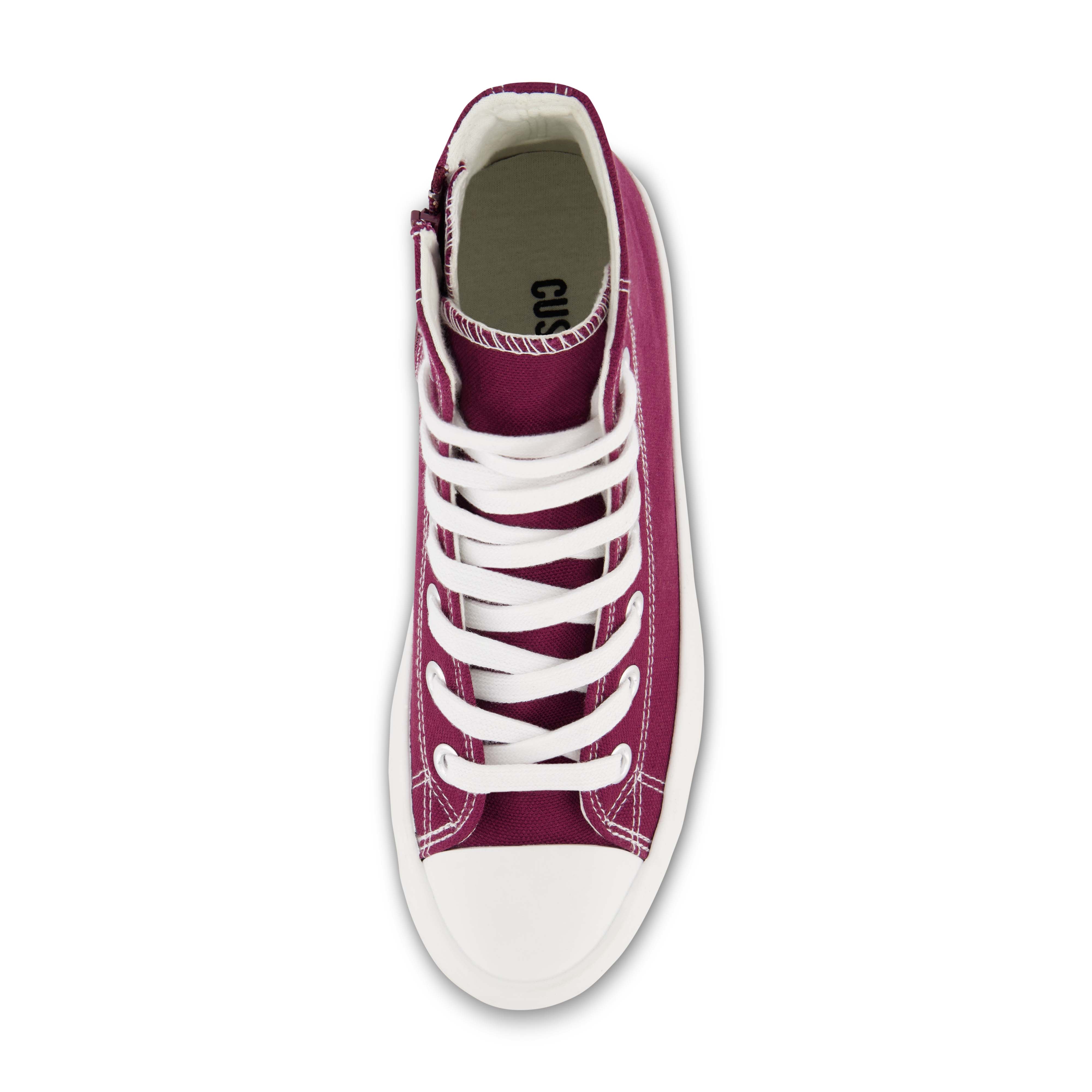 Vespa Lug Canvas Sneaker Burgundy