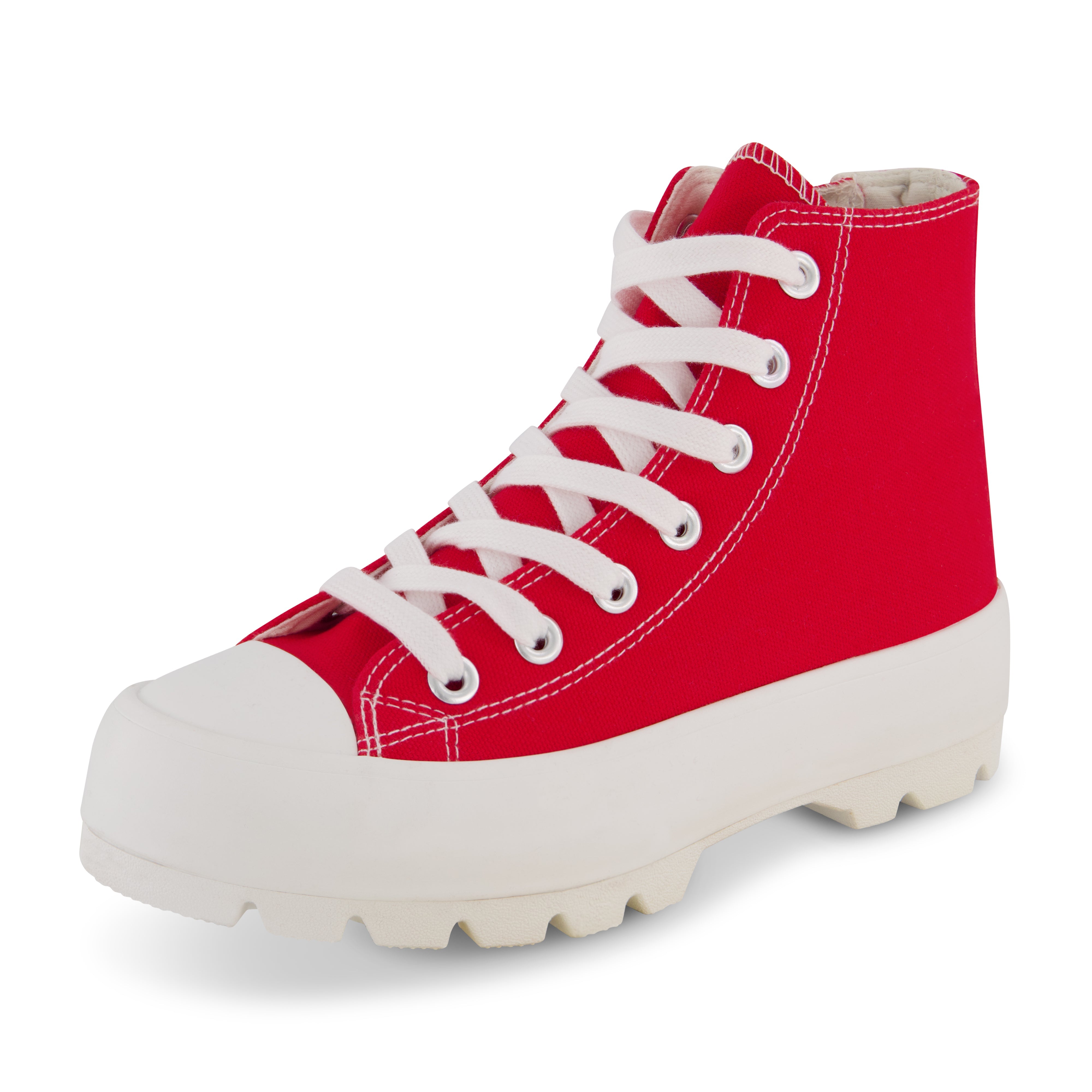 Vespa Lug Canvas Sneaker Red