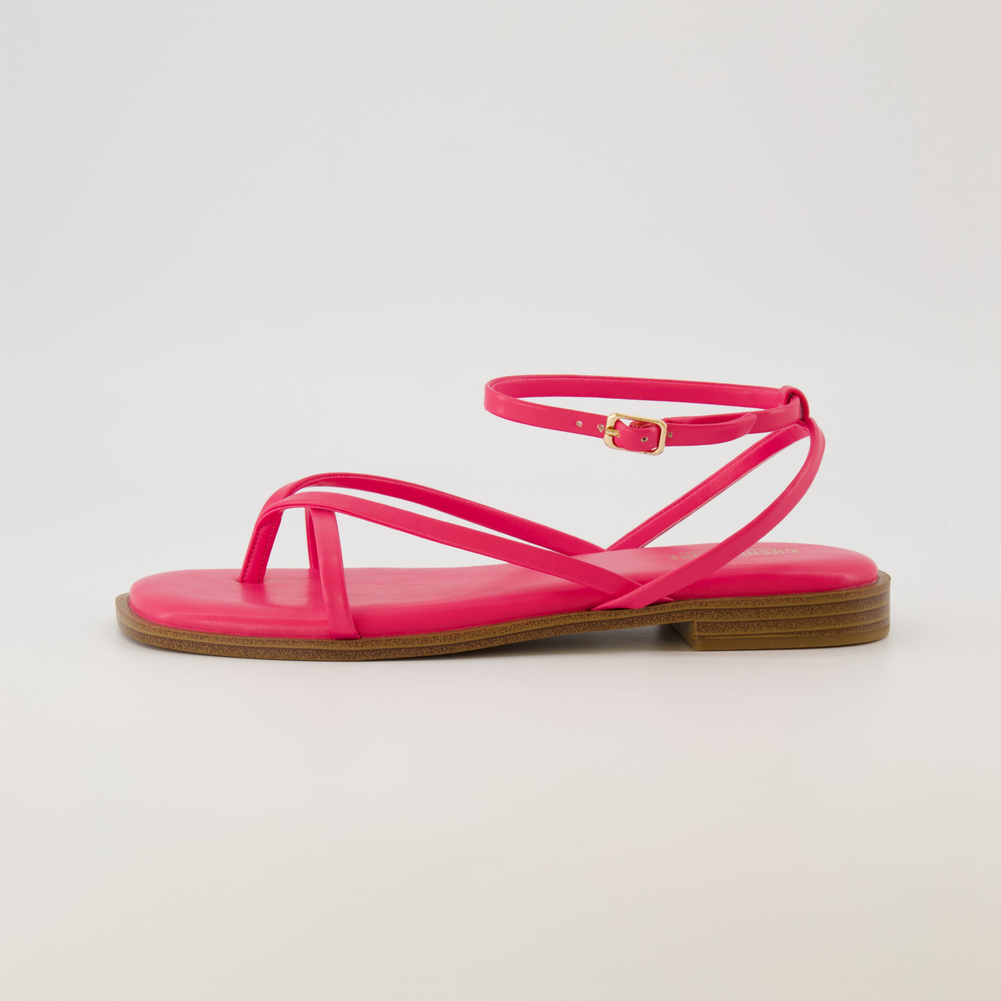 Vida Strappy Flat Sandal Fuchsia