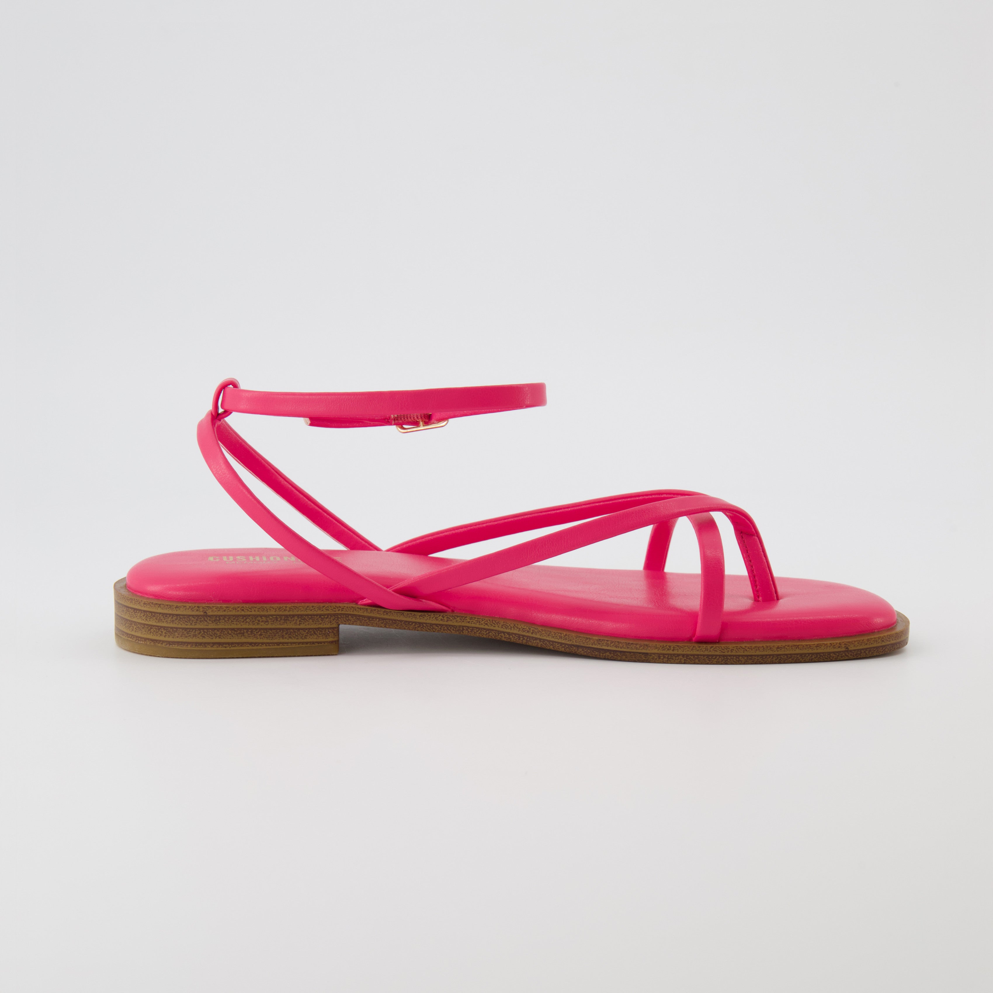 Vida Strappy Flat Sandal Fuchsia