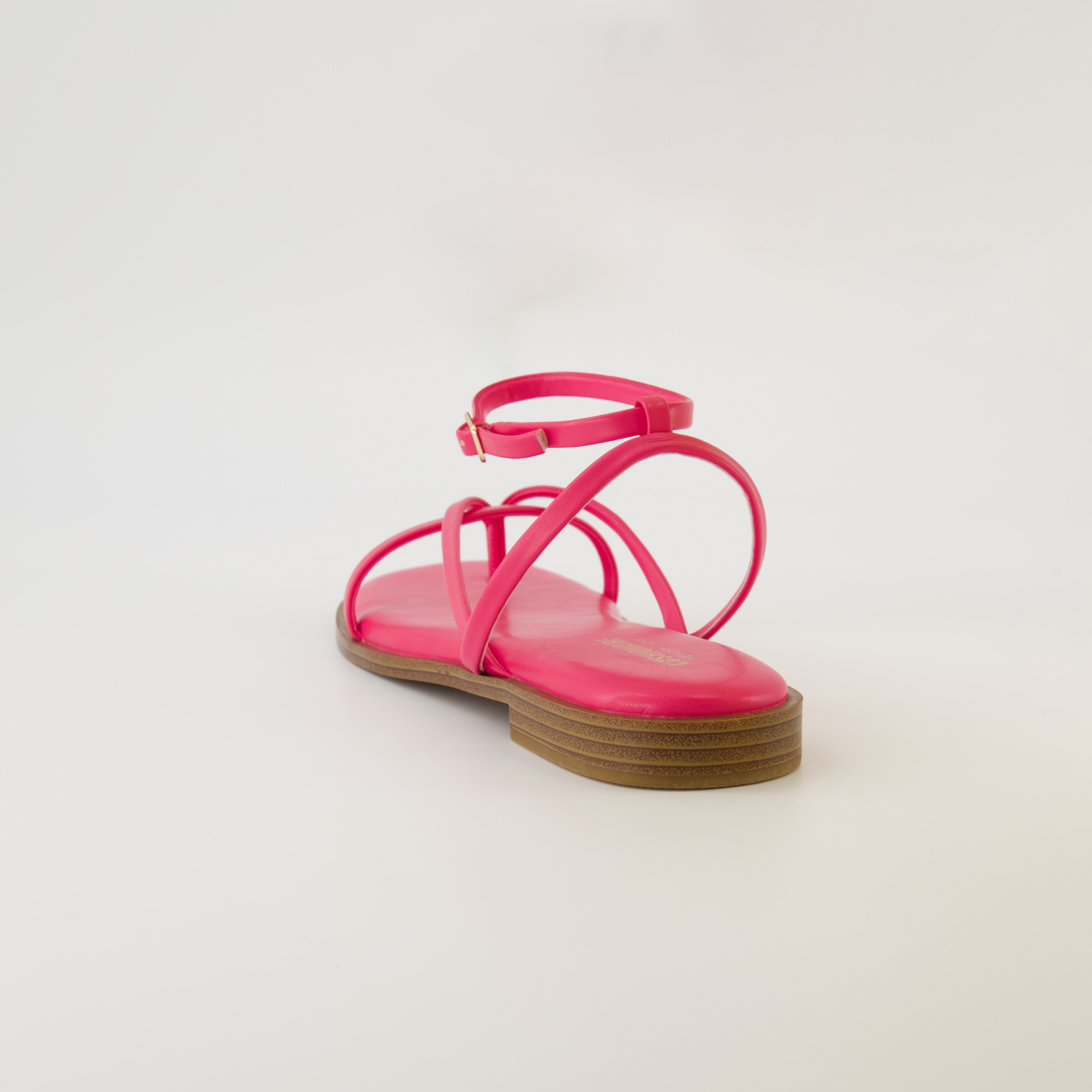 Vida Strappy Flat Sandal Fuchsia