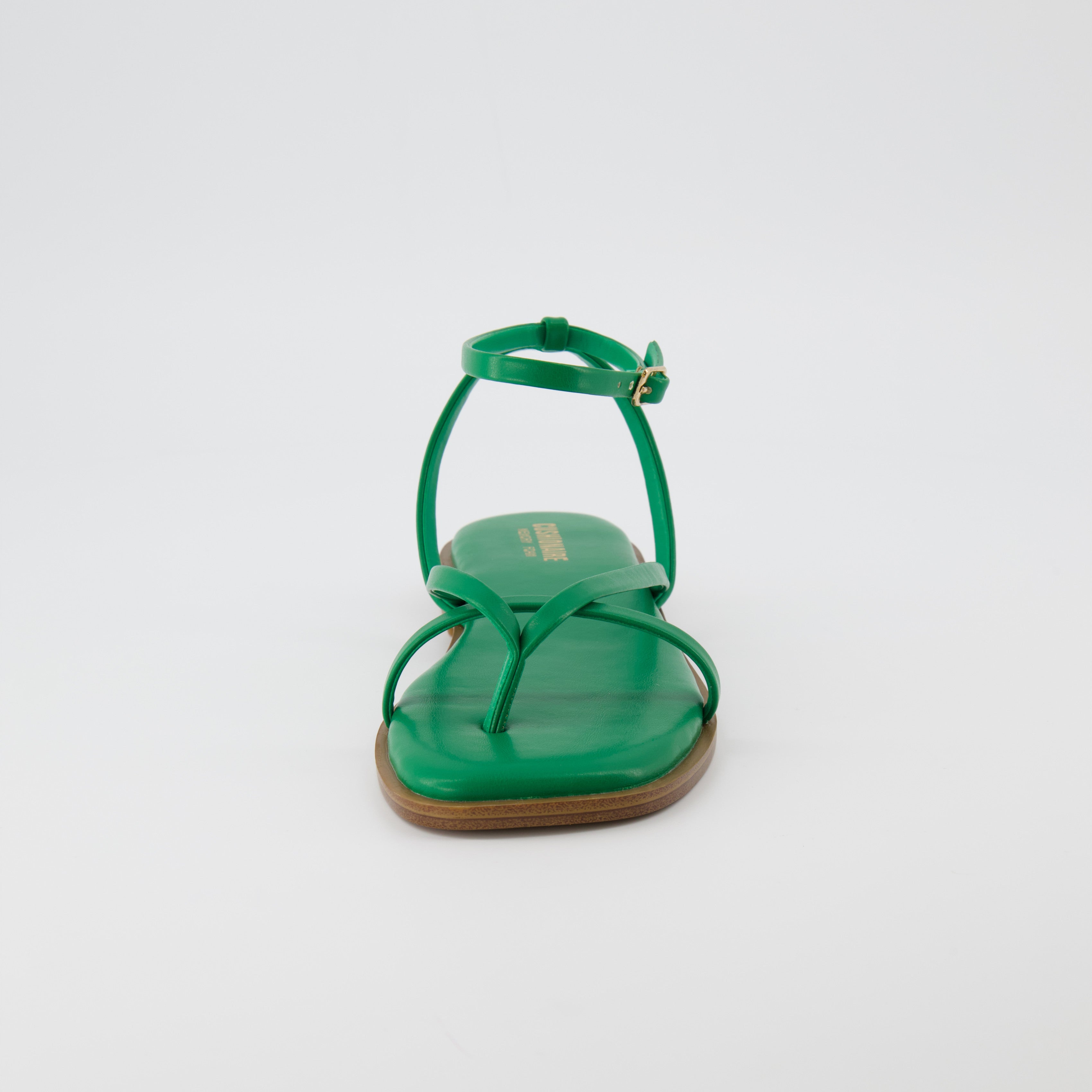 Vida Strappy Flat Sandal Kelly Green