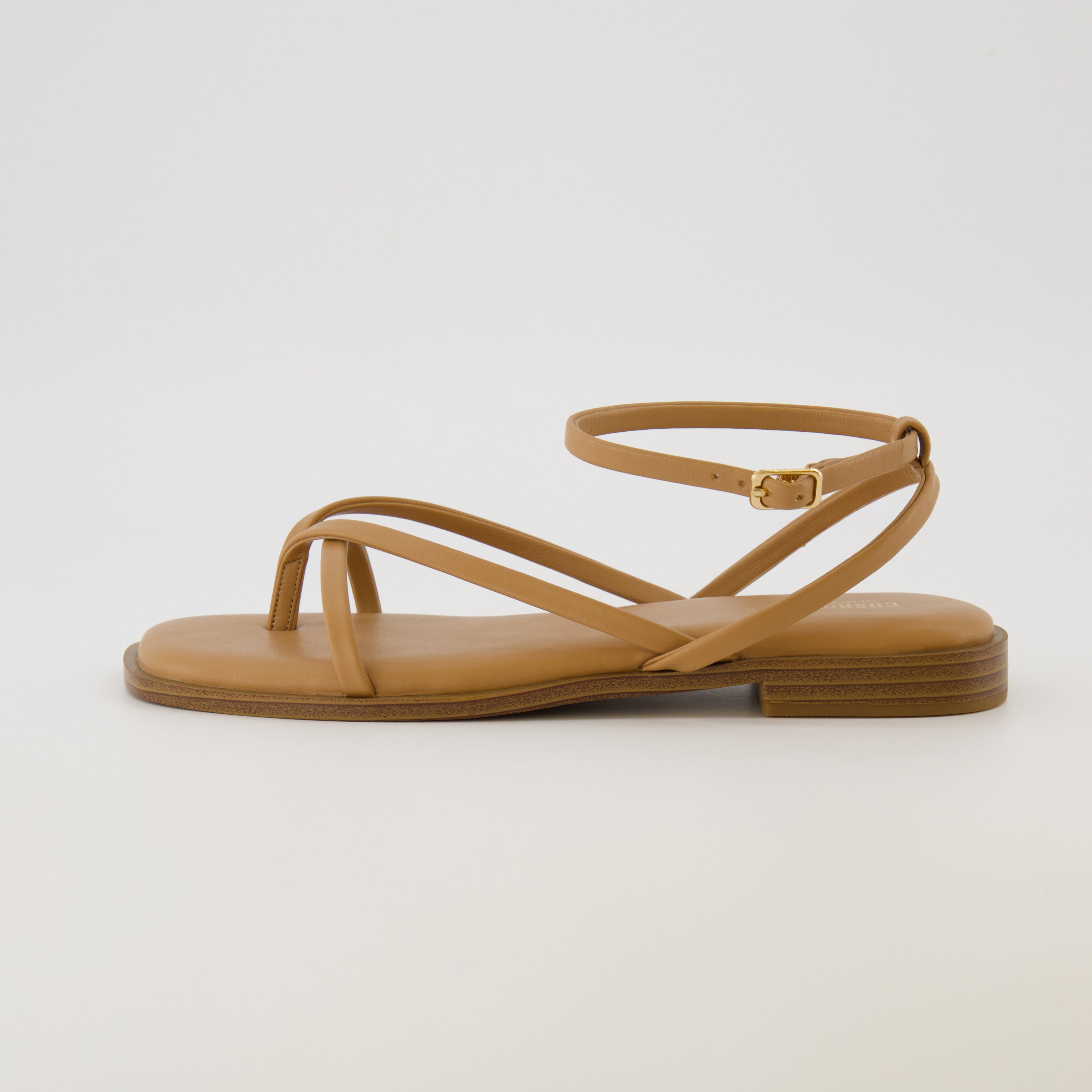 Vida Strappy Flat Sandal Tan