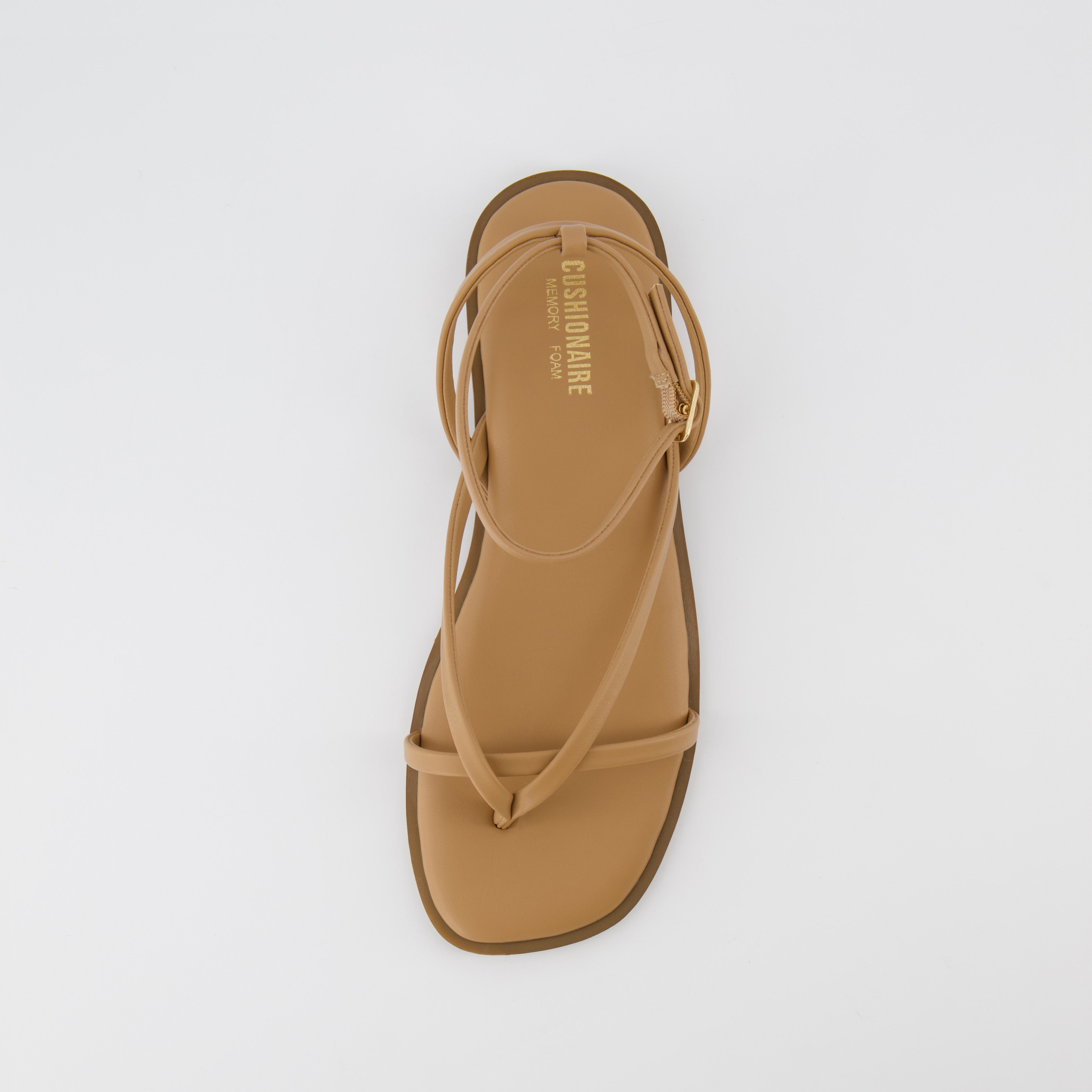 Vida Strappy Flat Sandal Tan