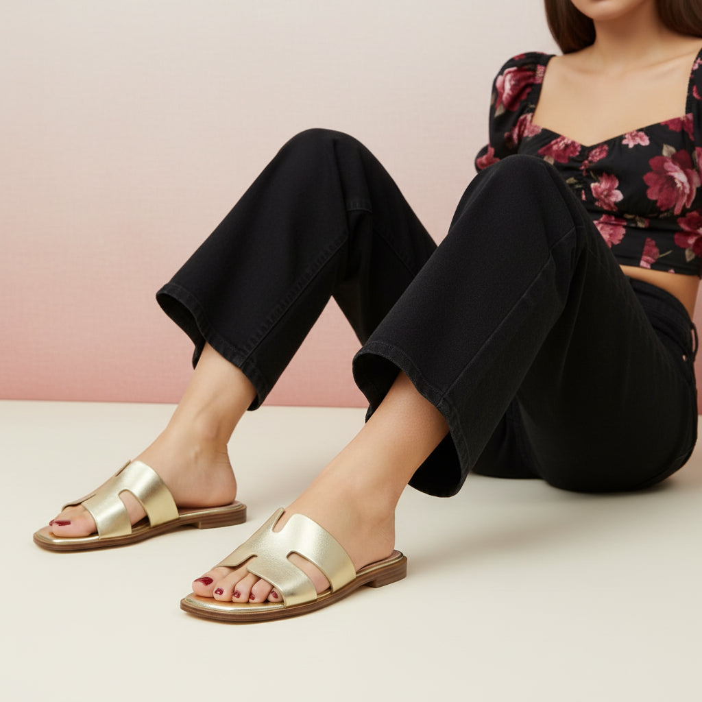 Voyage Strap Slides Gold Smooth