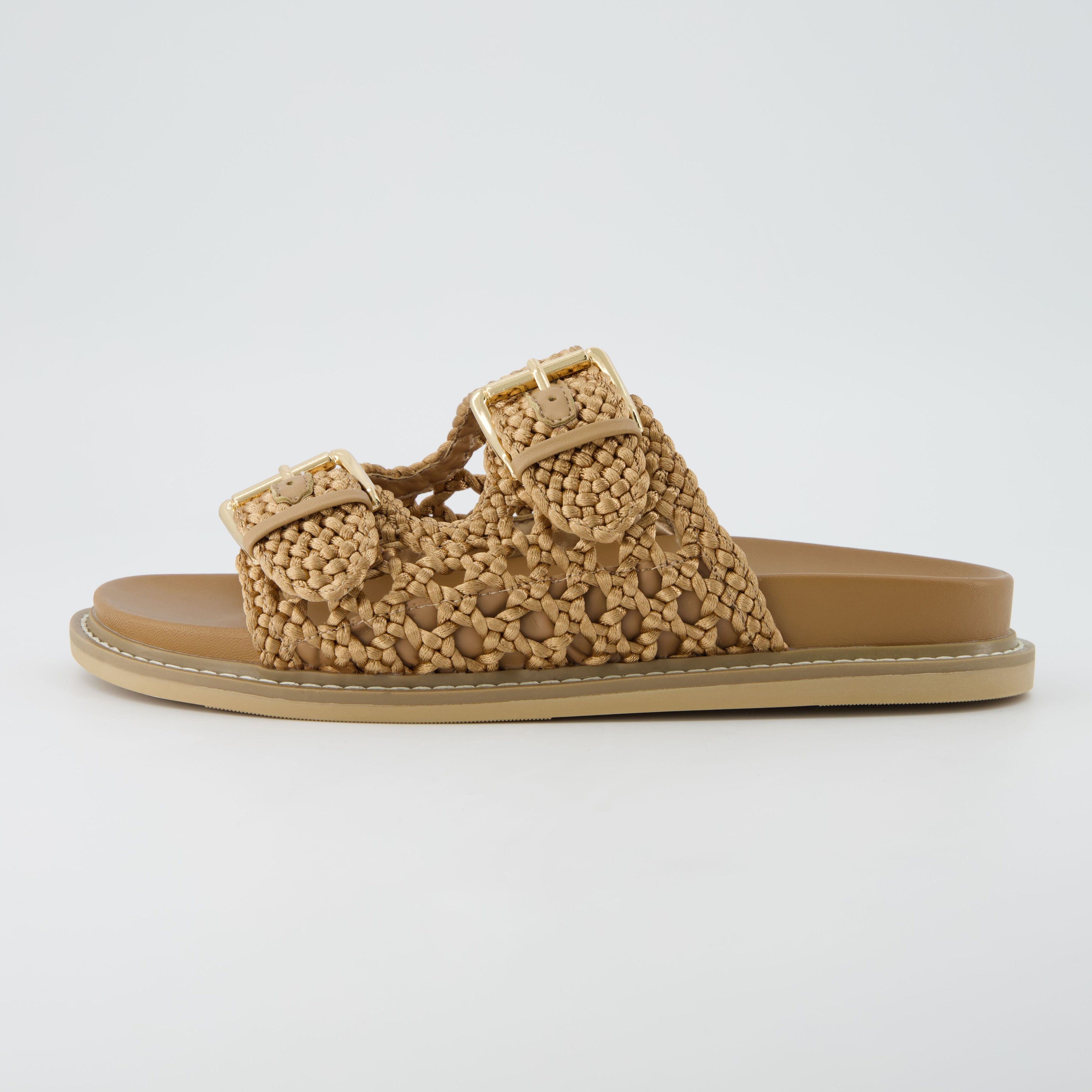 Weaver Footbed Sandal Tan