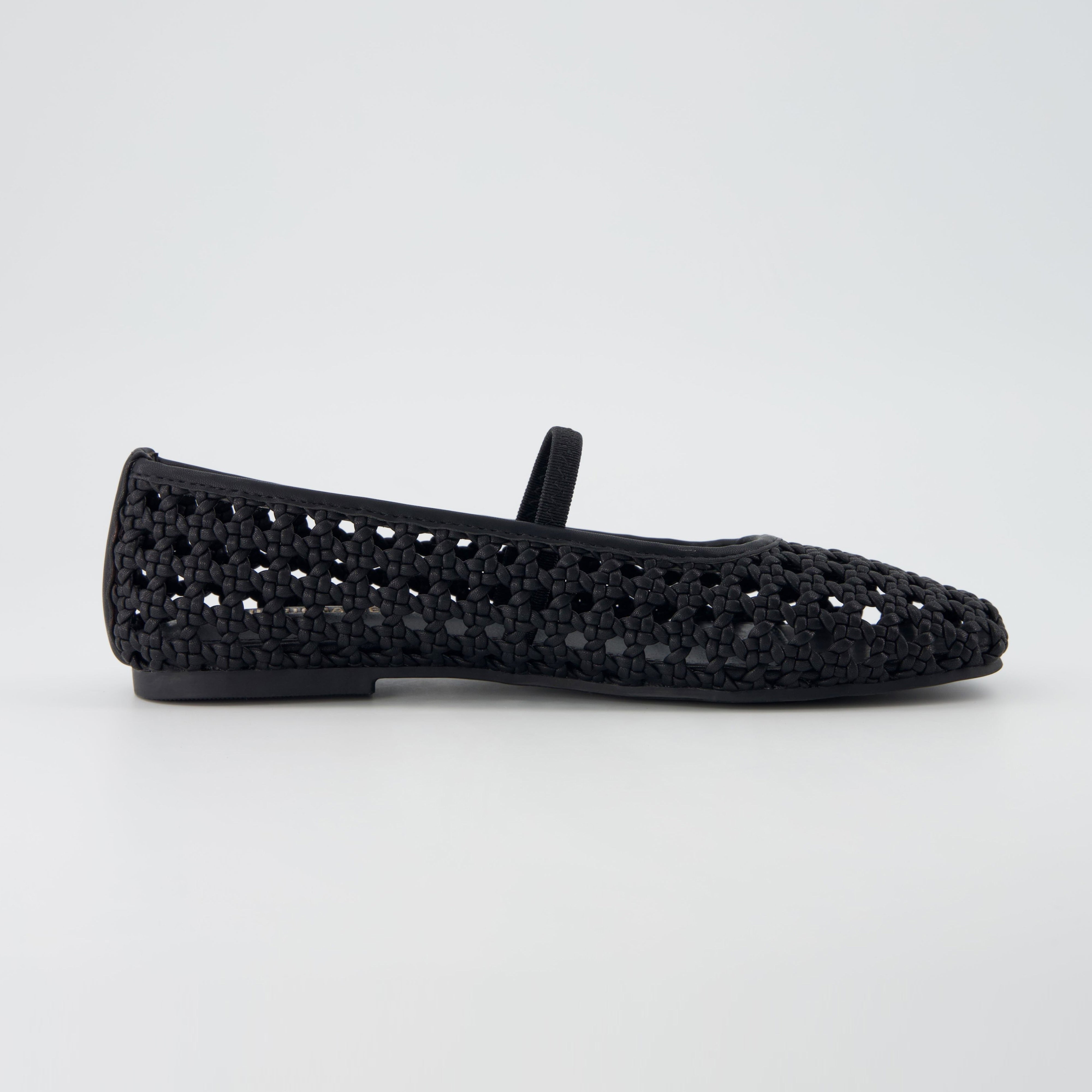 Weavy Woven Mary Jane Black