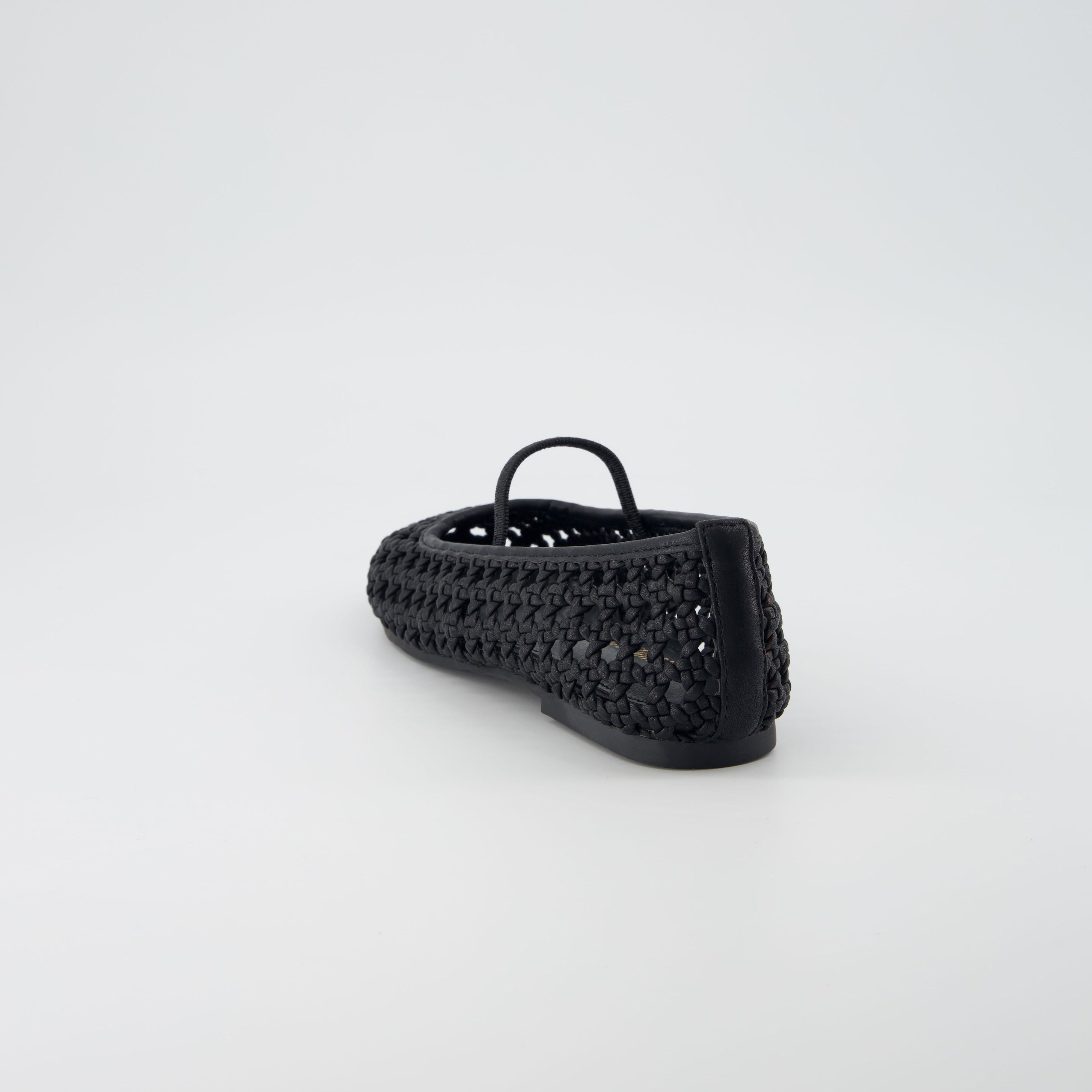 Weavy Woven Mary Jane Black